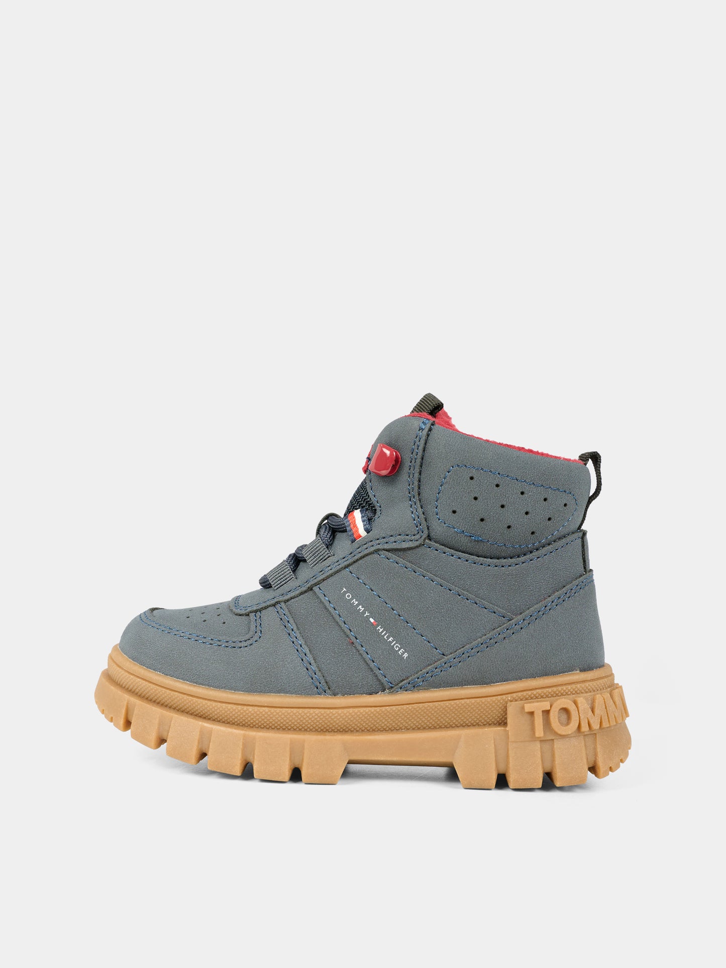 Stivaletti blu per bambino con logo,Tommy Hilfiger Junior,T3X5 34129 1696800