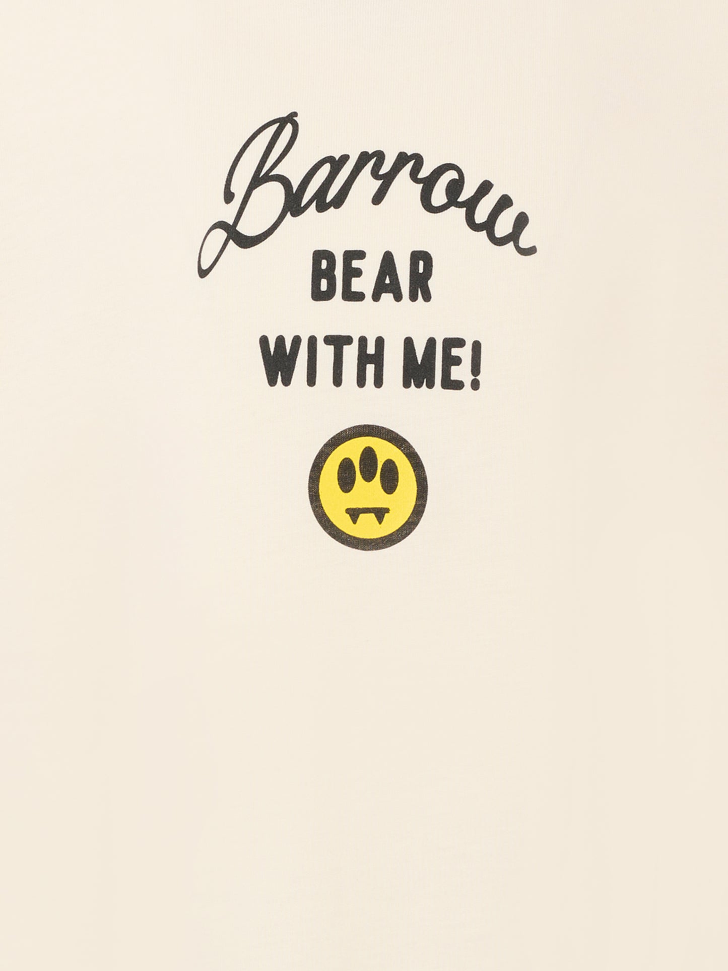 T-shirt avorio per bambina con orso e perle,Barrow,F5BKJGTH133 013