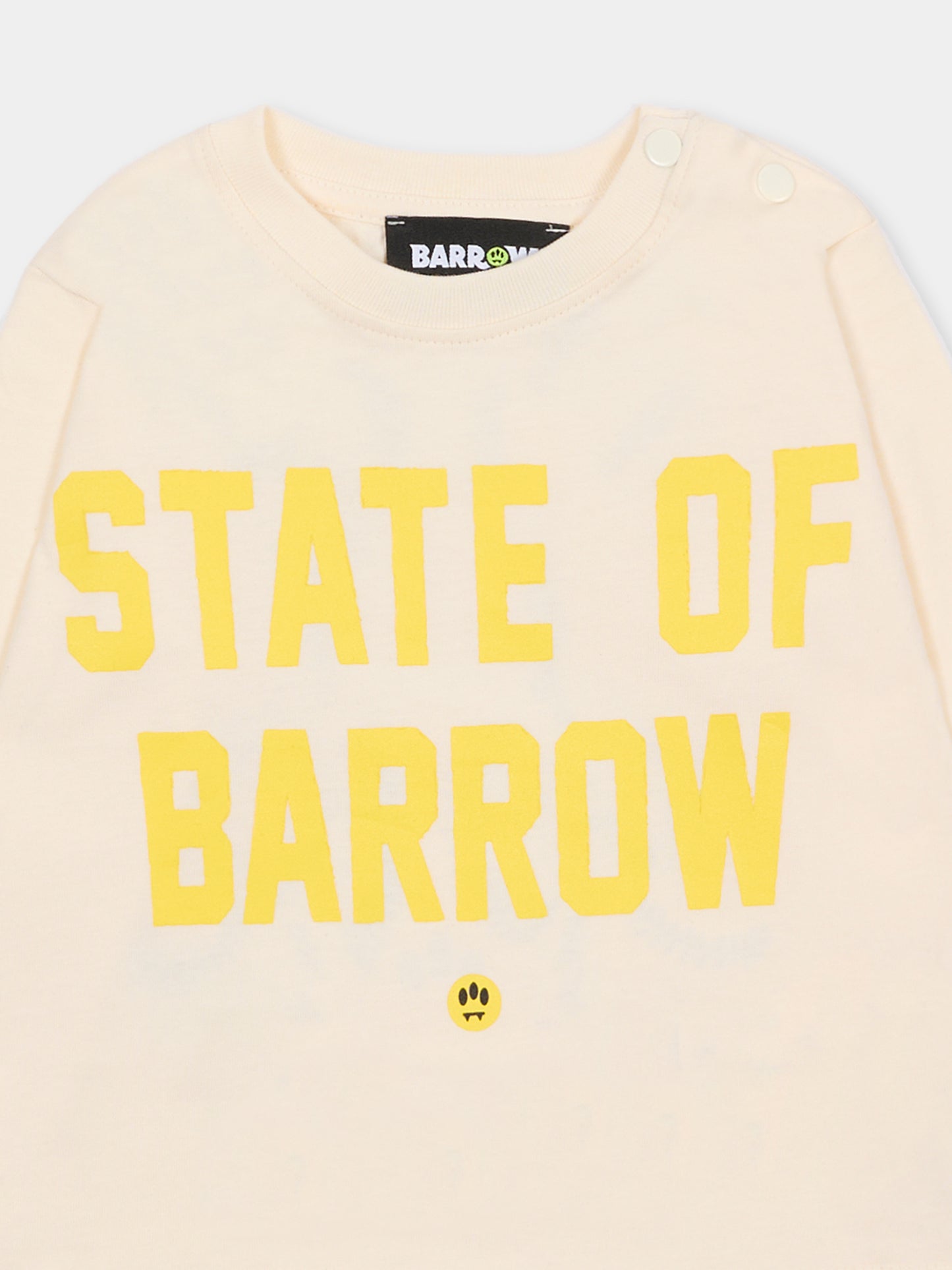 T-shirt avorio per neonato con stampa Bear,Barrow,F5BKUNTH216 013