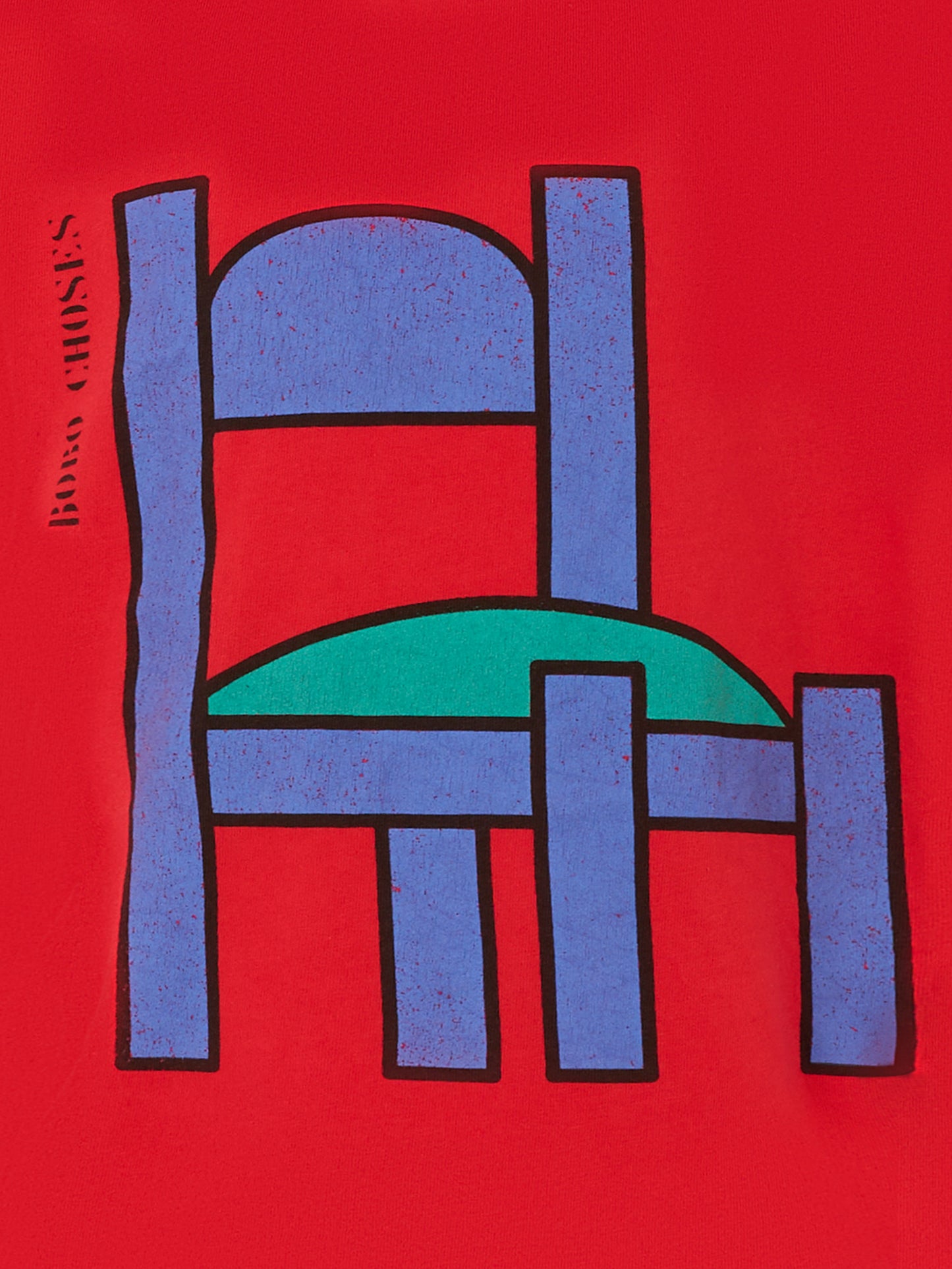 T-shirt rossa per bambini con sedia,Bobo Choses,B225AC005