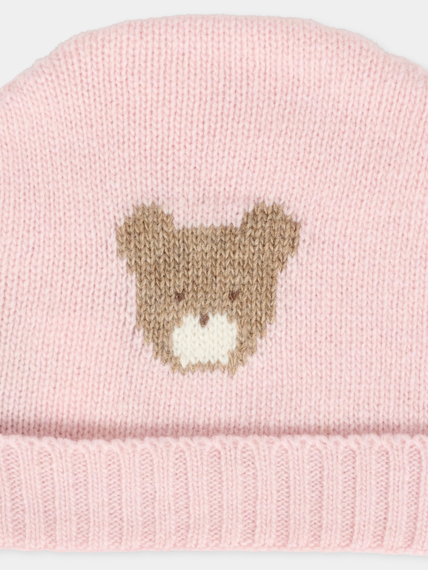 Berretto rosa per neonata con orsetto,J.o. Milano,569A1 ROSA BABY