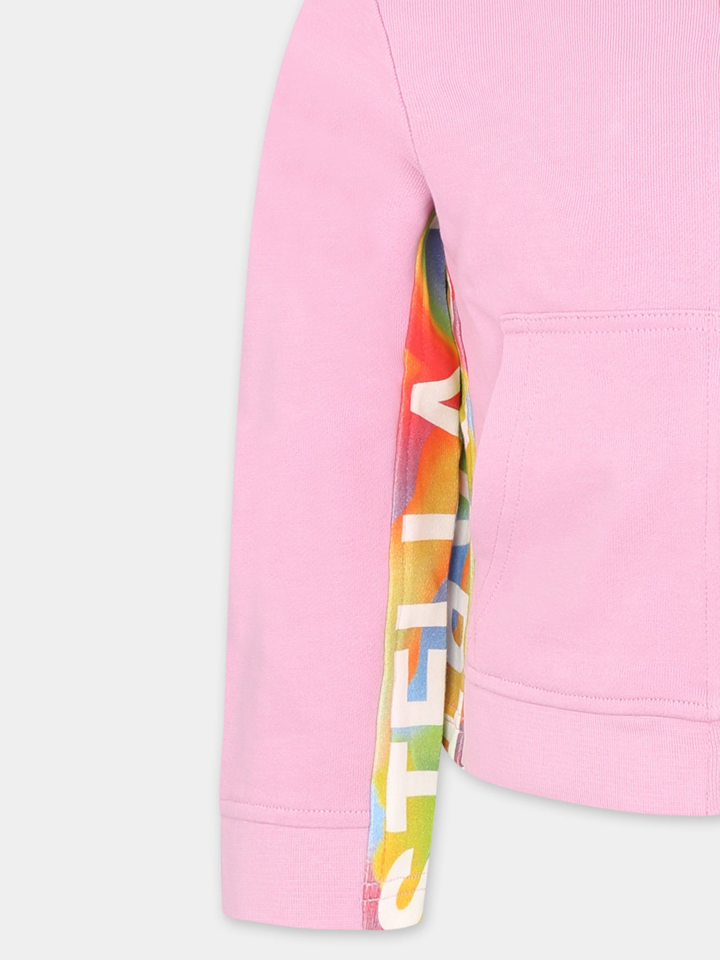 Felpa rosa per bambina con logo,Stella Mccartney Kids,TU4A80 Z0499 50G