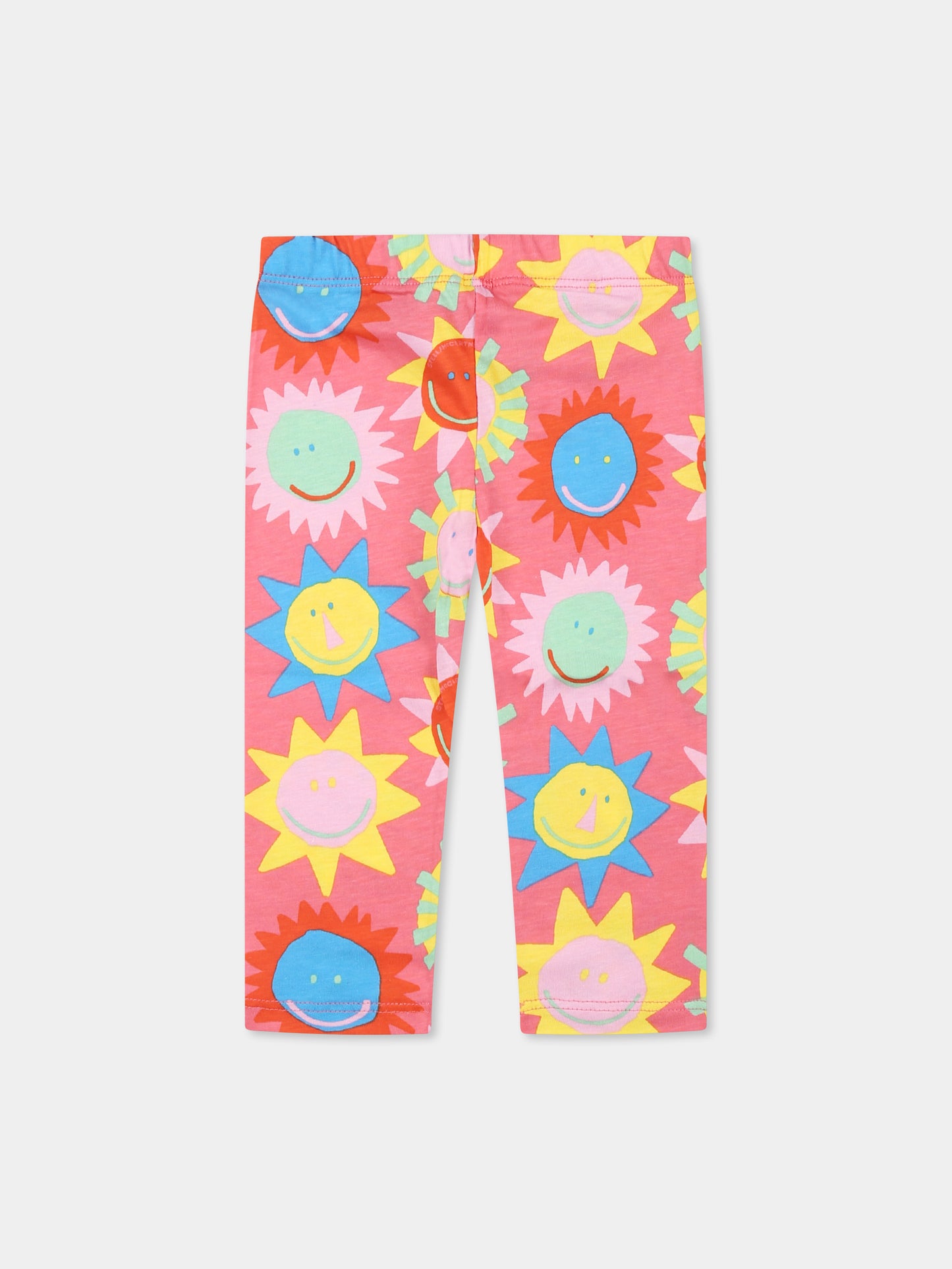 Leggings multicolor per neonata con sole all over,Stella Mccartney Kids,TU6080 Z1812 50DMC
