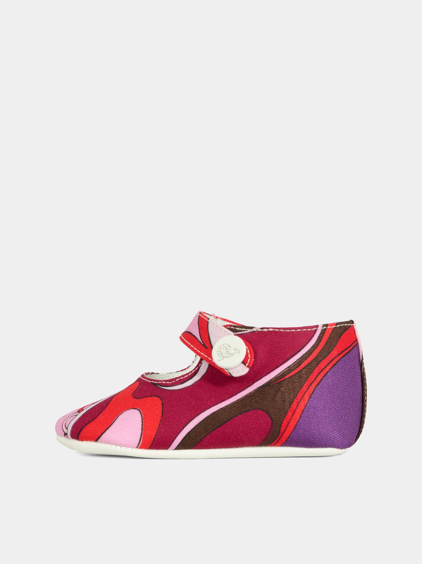 Ballerine fucsia per neonata con stampa marmo,Emilio Pucci Junior,PX0056 K0246 513RO