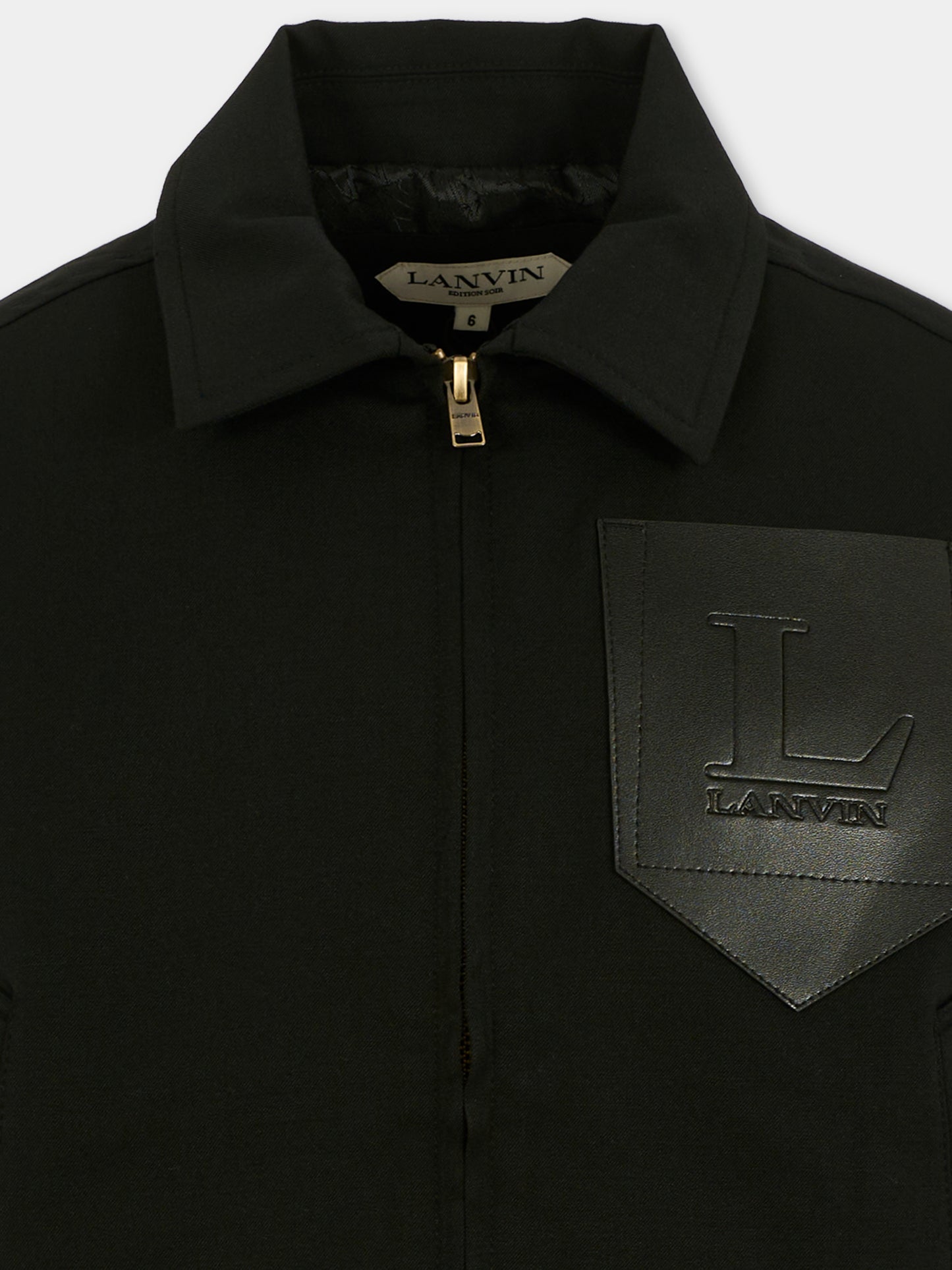 Giacca nera per bambino con logo,Lanvin Petite,N30305 09B