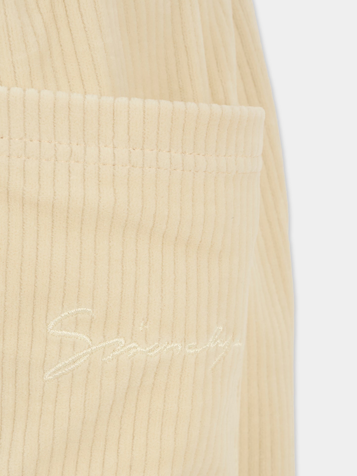 Pantaloni avorio per bambina con logo,Givenchy Kids,H30924 184