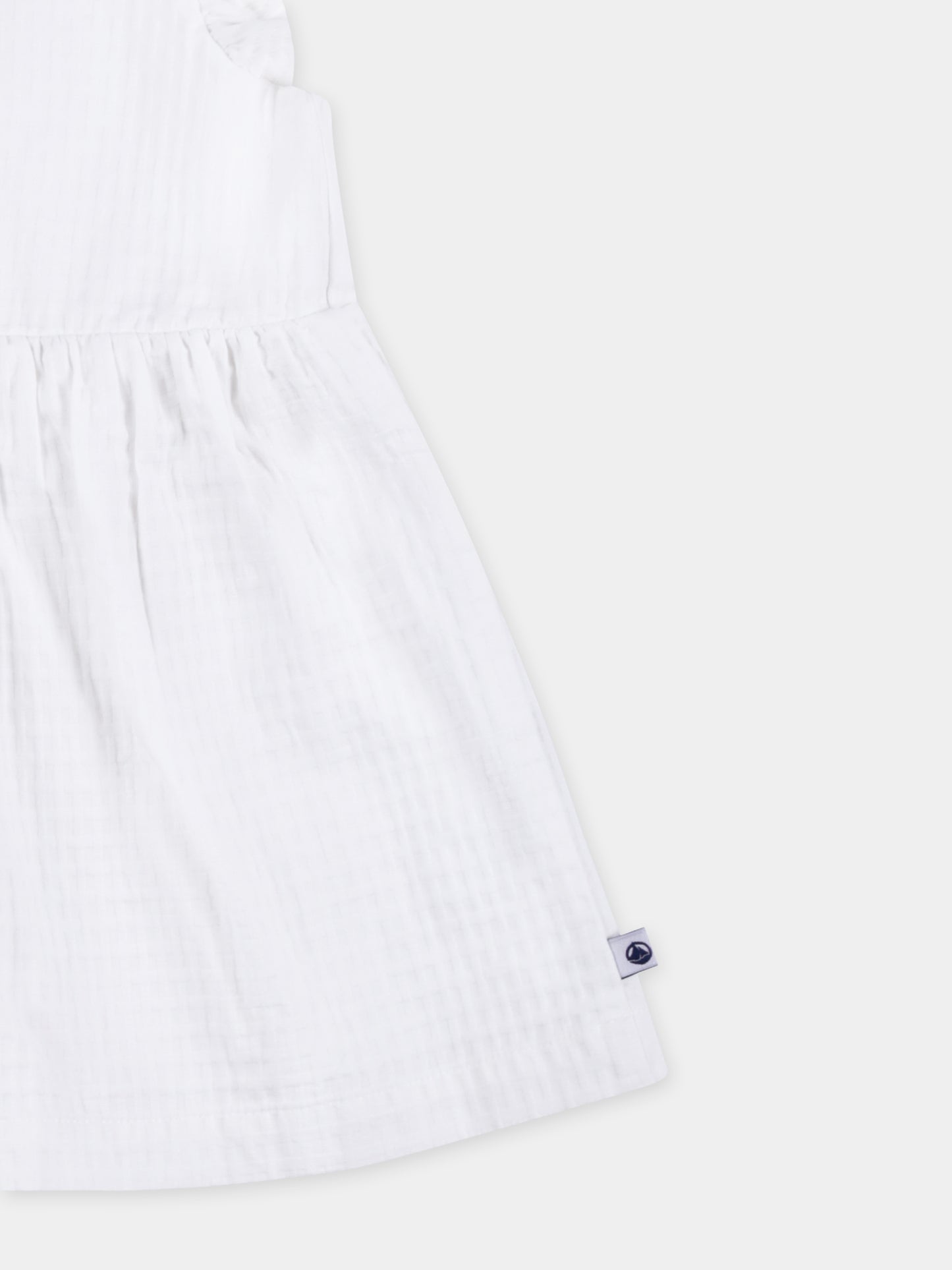 Vestito bianco per neonata,Petit Bateau,A09N4 01