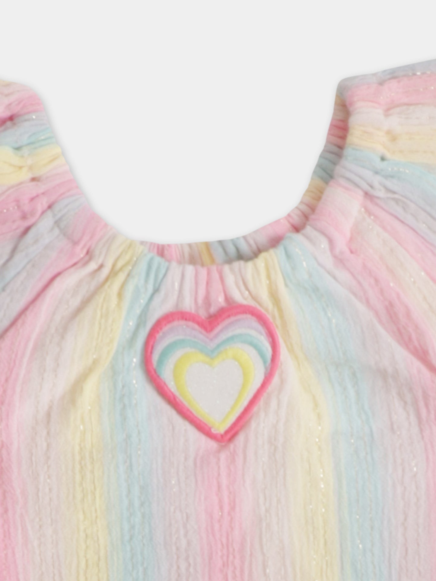 Vestito multicolor per neonata con cuore,Billieblush,U20820 Z41