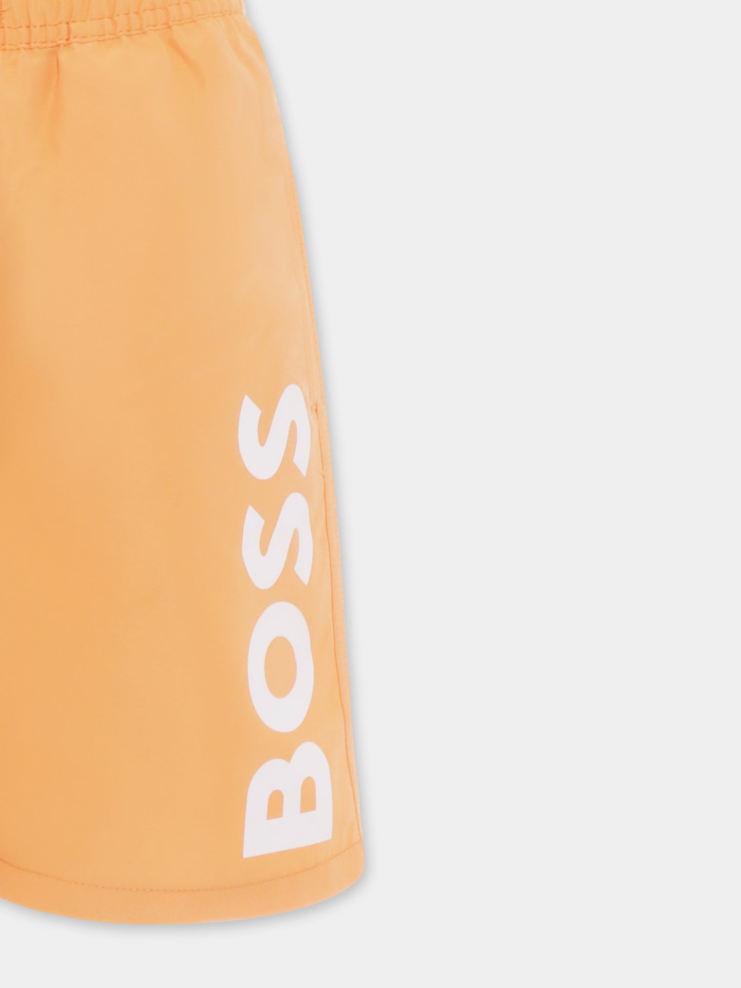 Boxer mare arancione per bambino con logo,Boss,J50662 389