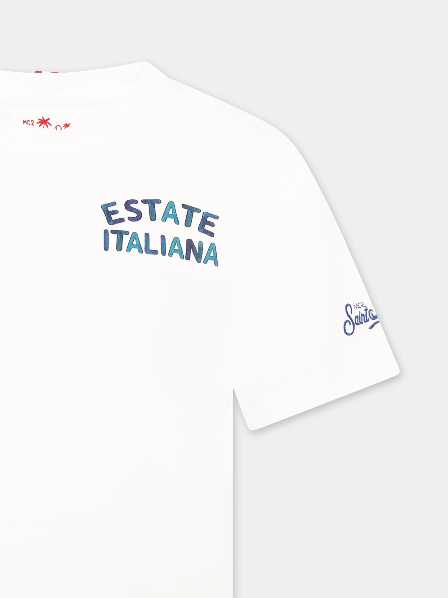 White t-shirt for boy with Vespa