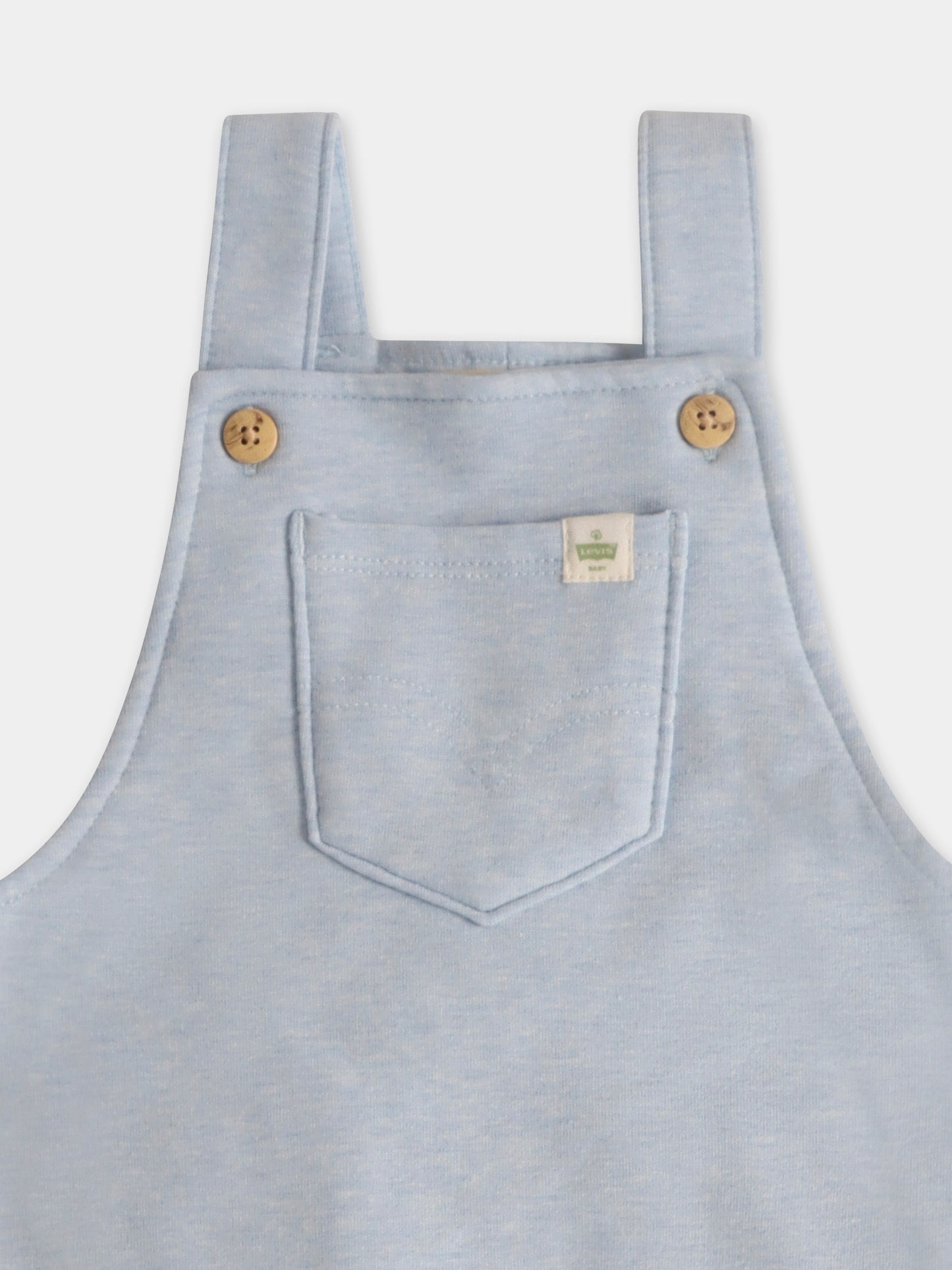 Salopette celeste per neonato con logo,Levi's Kids,6EK370 BJO