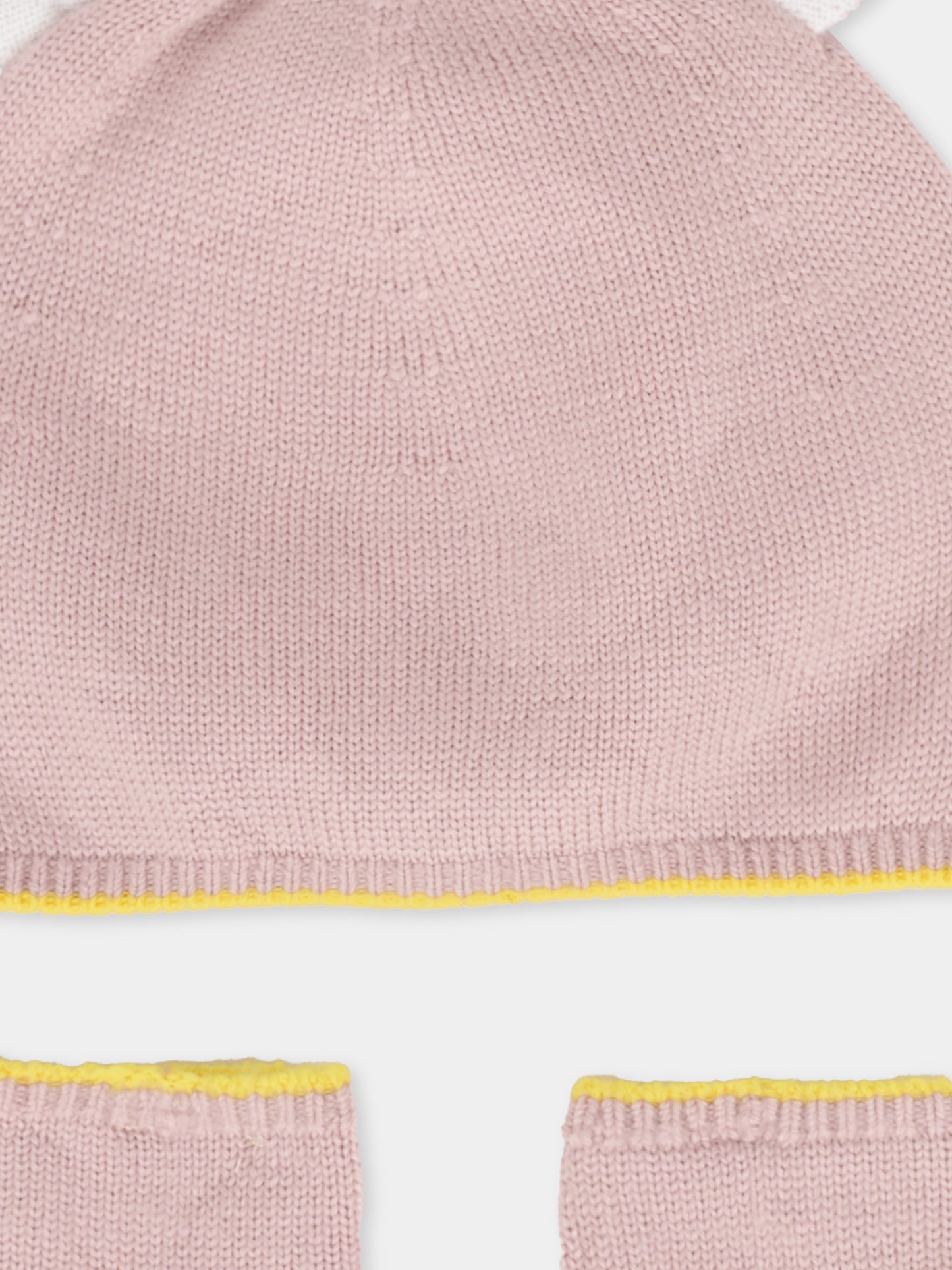 Set accessori rosa per neonata con orecchie,Gensami,SET-ALP-WE CAMEO PINK