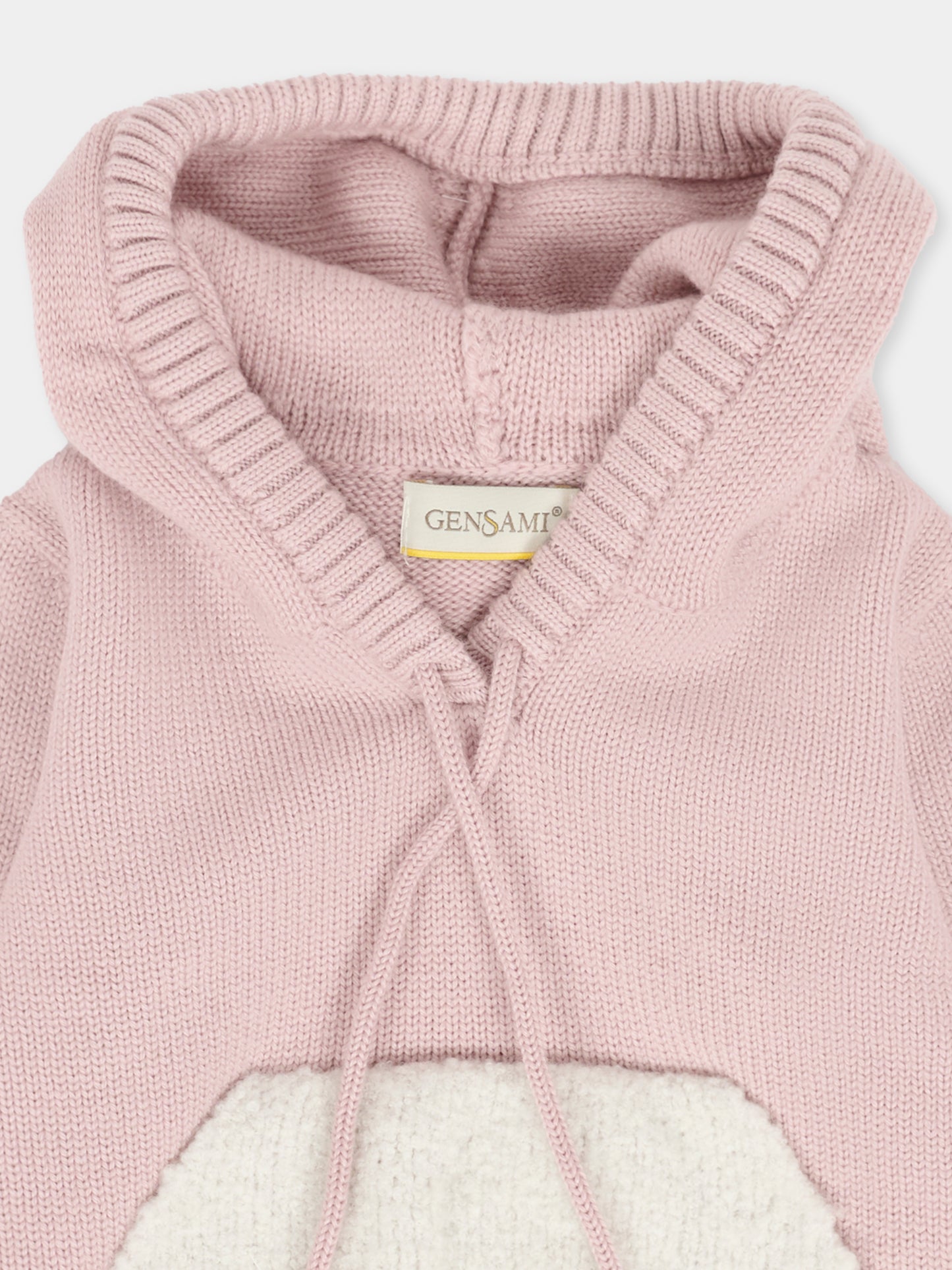 Maglione rosa per neonata con orecchie,Gensami,FEL-ALP-WE CAMEO PINK