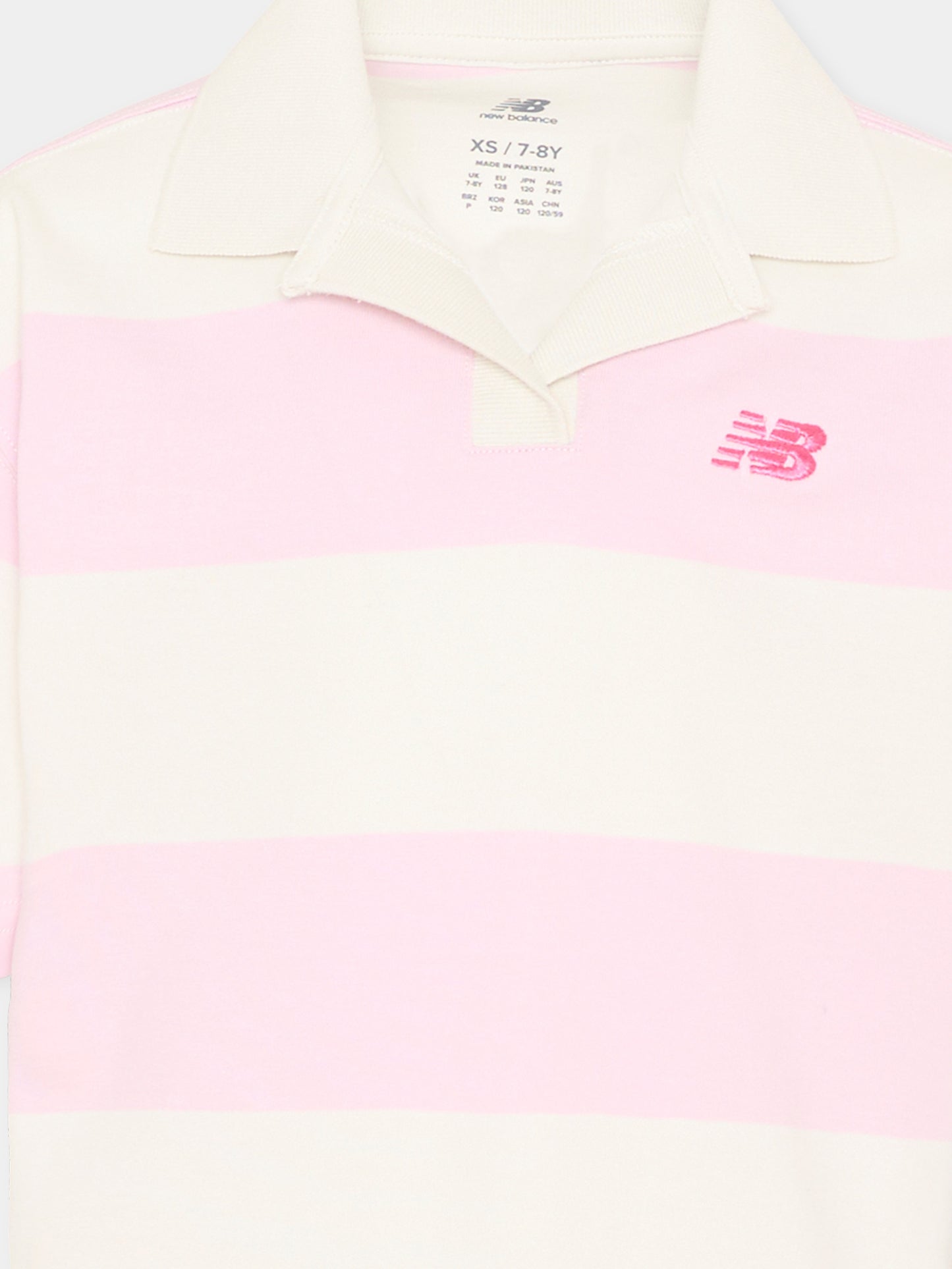 Polo multicolor per bambini a righe,New Balance,YT61M5OK SST