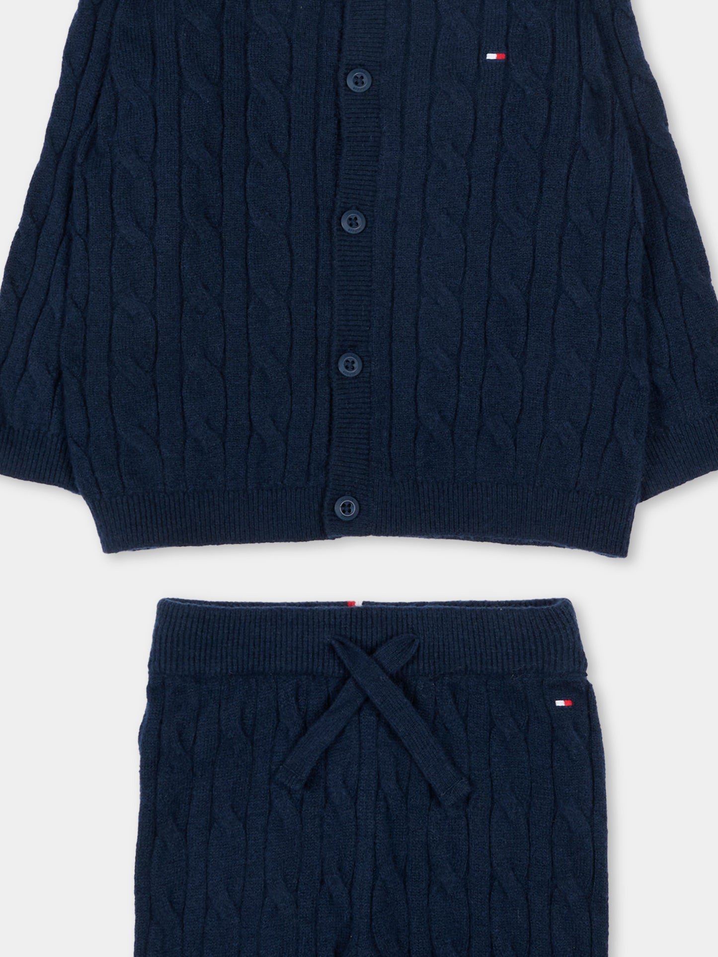 Completo nascita blu per neonato con flag,Tommy Hilfiger Junior,KN0KN02160 C1G