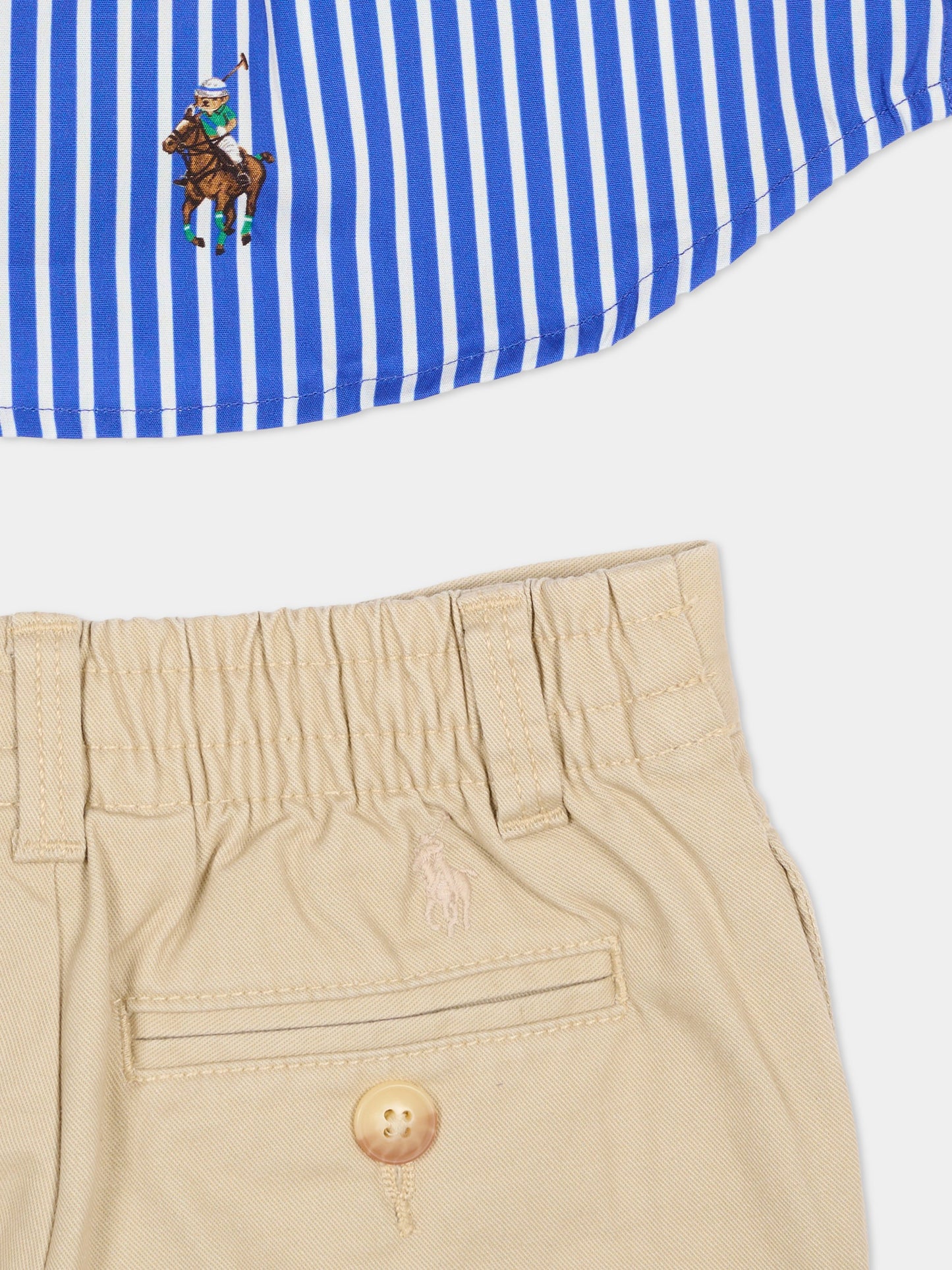 Completo multicolor per neonato con cavallino,Ralph Lauren Kids,A96111001