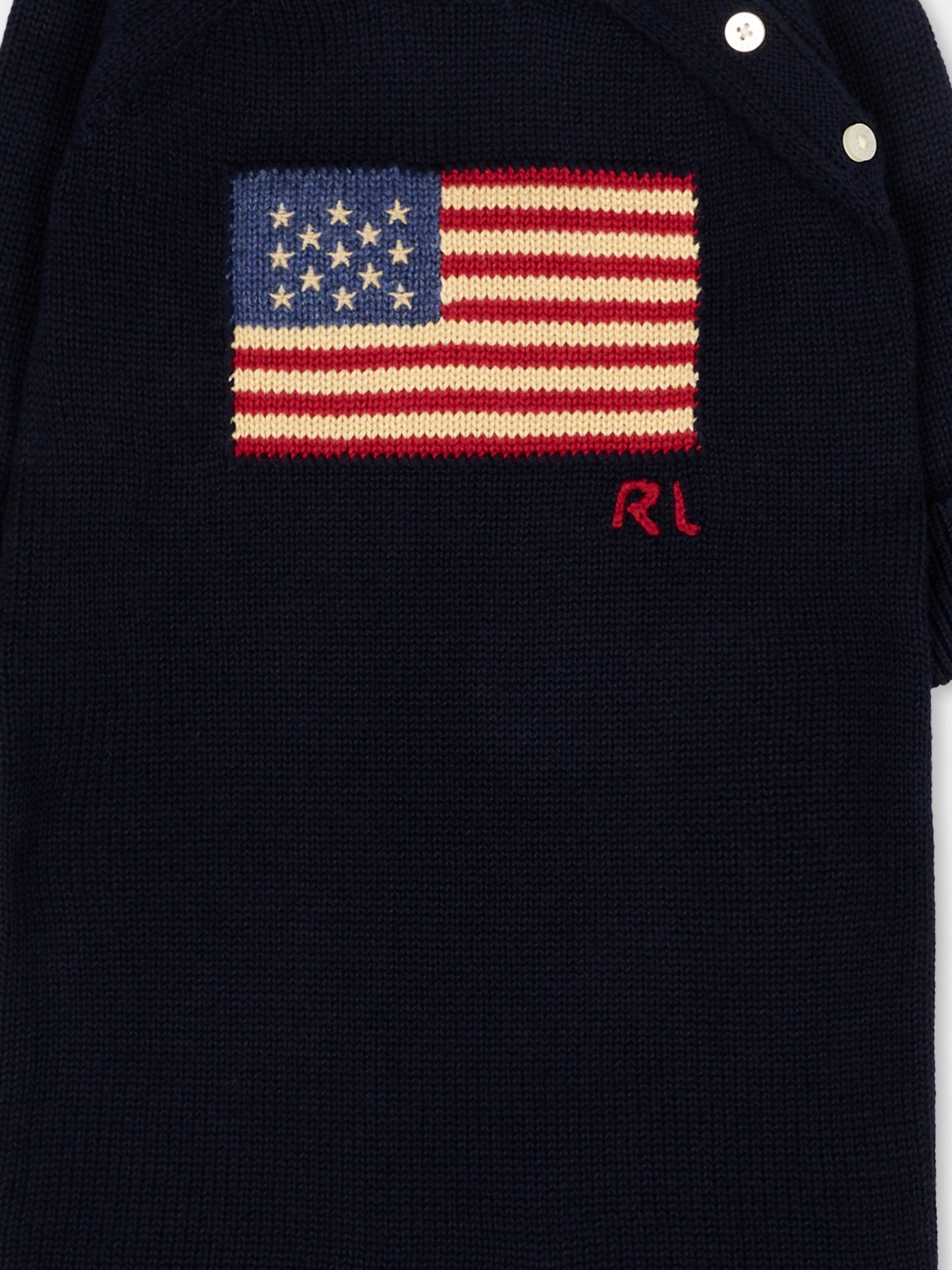 Tutina blu per neonato con bandiera,Ralph Lauren Kids,973131003