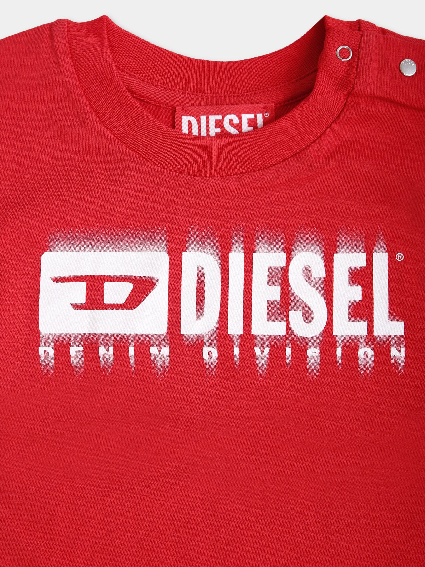 T-shirt rossa per neonati con logo,Diesel,K00569 00YI9 K457