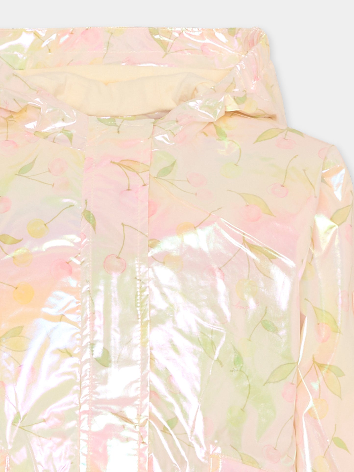 Giubbotto rosa per bambina con ciliegie,Bonpoint,S06GOUW00004 625