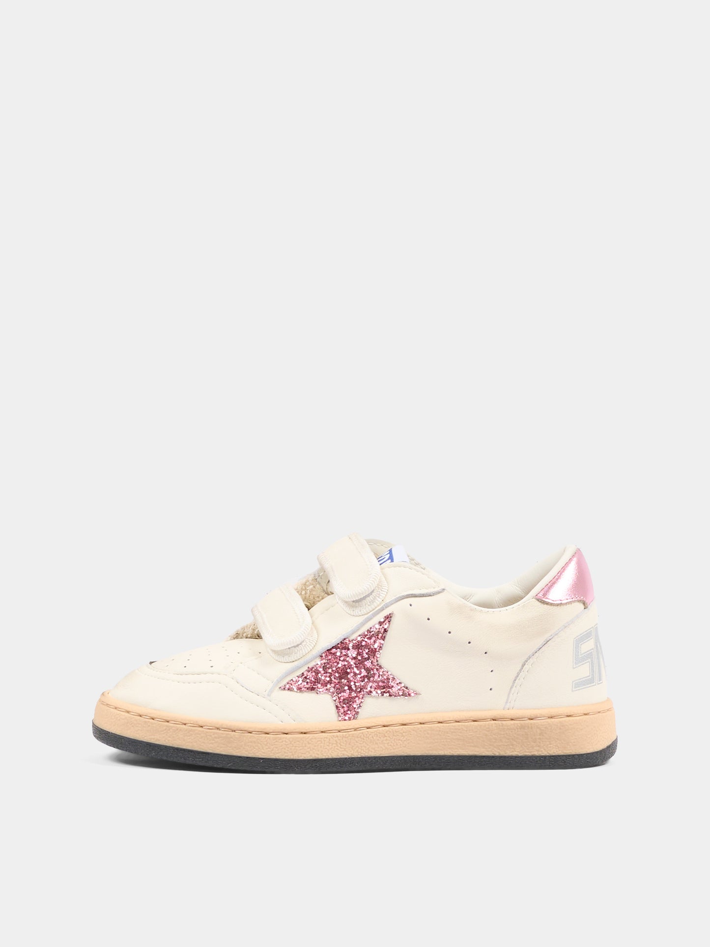 Sneakers Ball Star bianche per bambina con stella,Golden Goose,GYF00501 F004241 11224