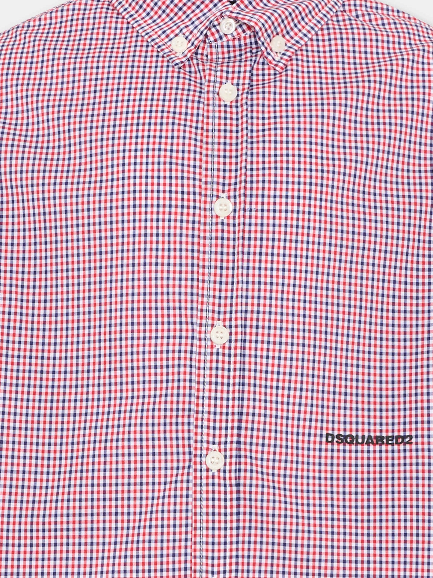 Camicia multicolor per bambino a quadretti,Dsquared2,DQ3227 D0AG3 DQ401