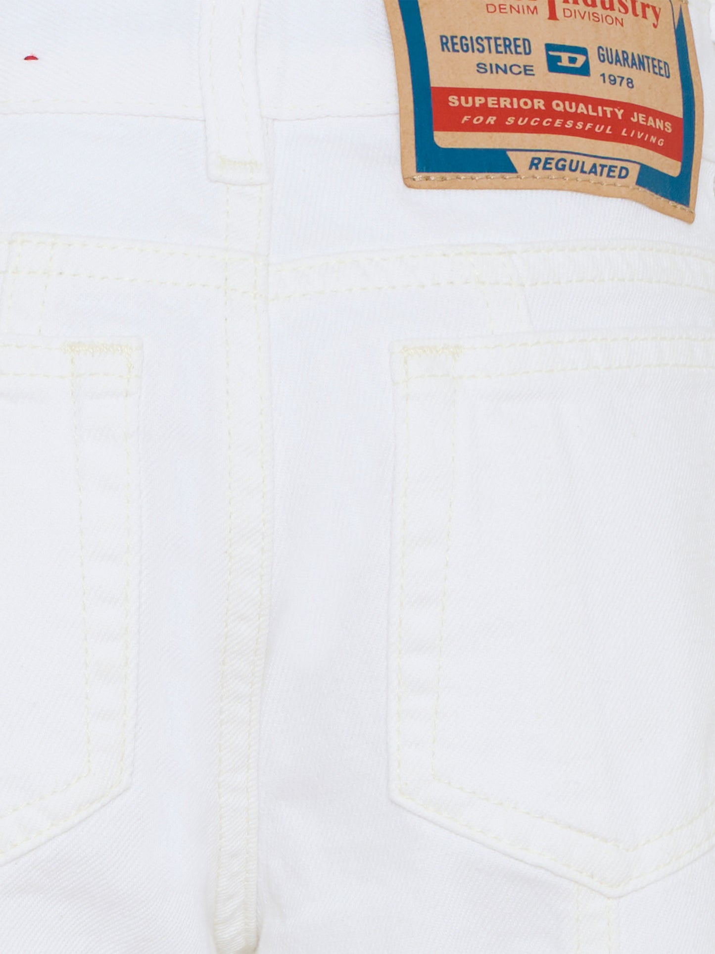 Jeans bianchi per bambina con logo,Diesel,J02343 KXBRZ K141