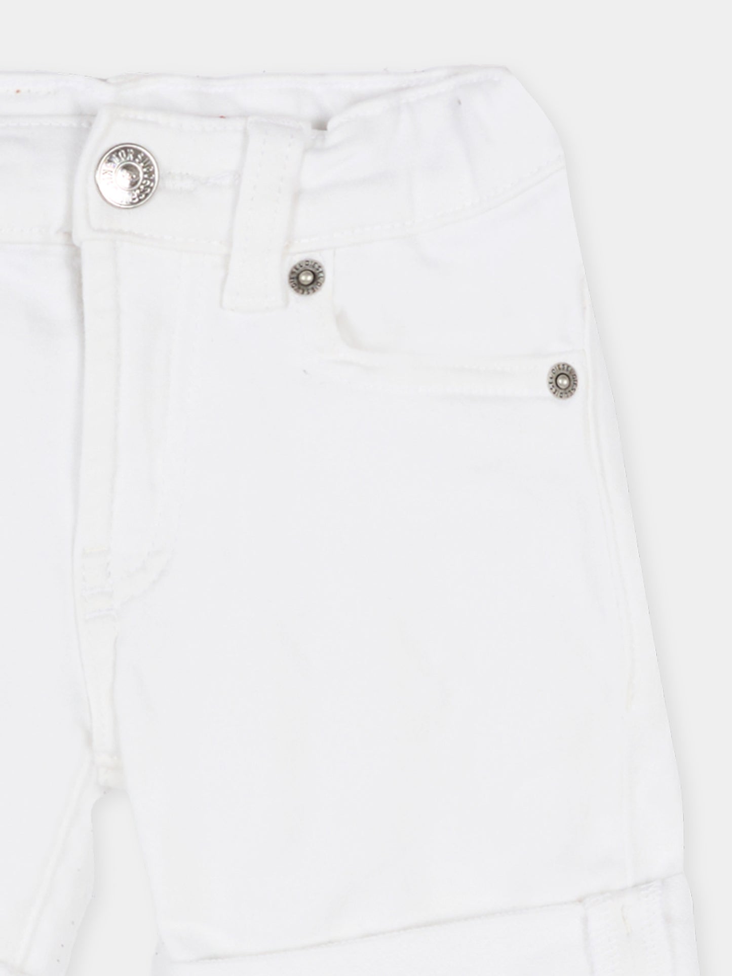 Shorts bianchi per neonati con logo,Diesel,K00362 KXBR6 K100