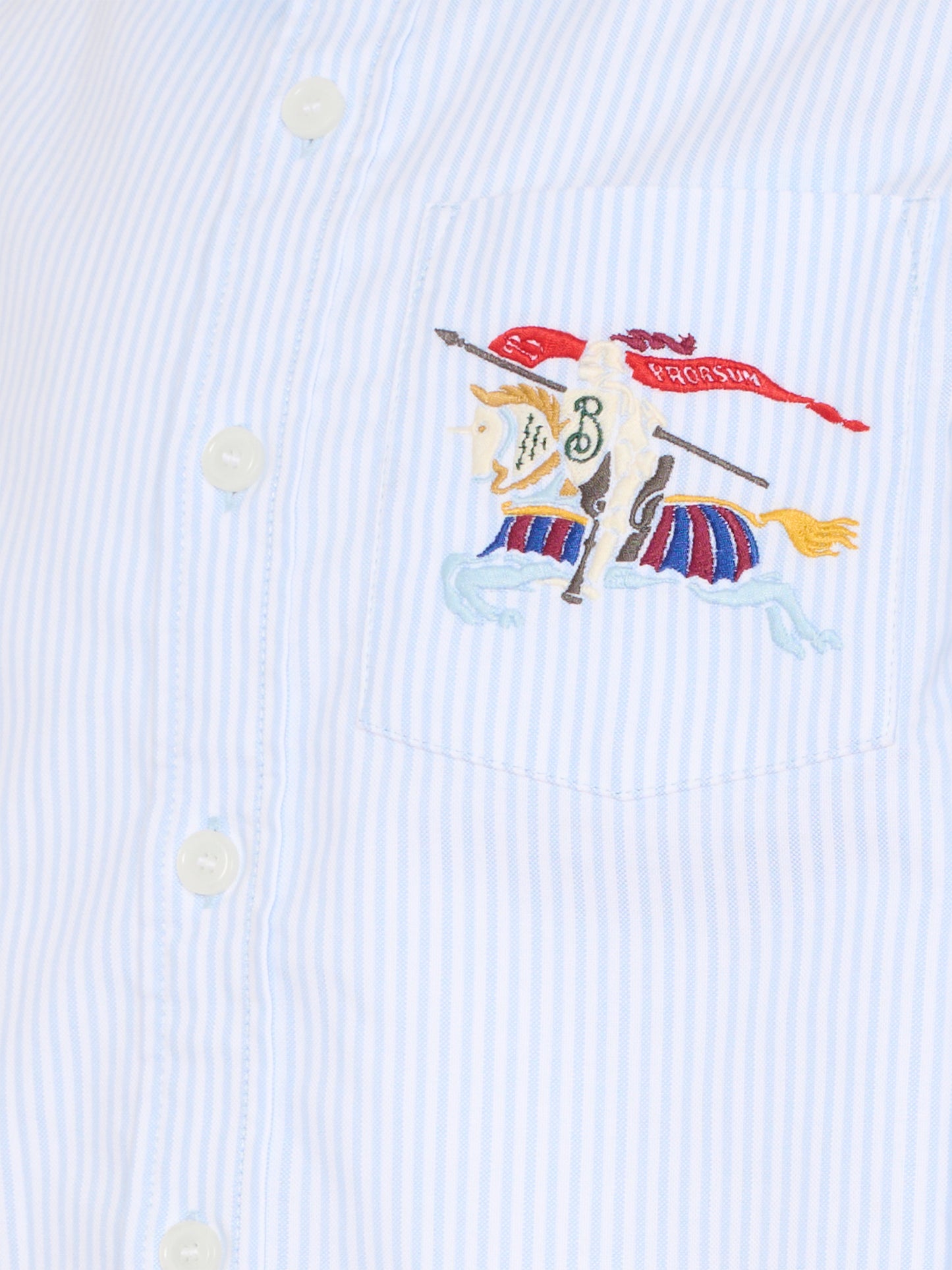 Camicia celeste per bambino con cavaliere equestre,Burberry Kids,8117804 A2222