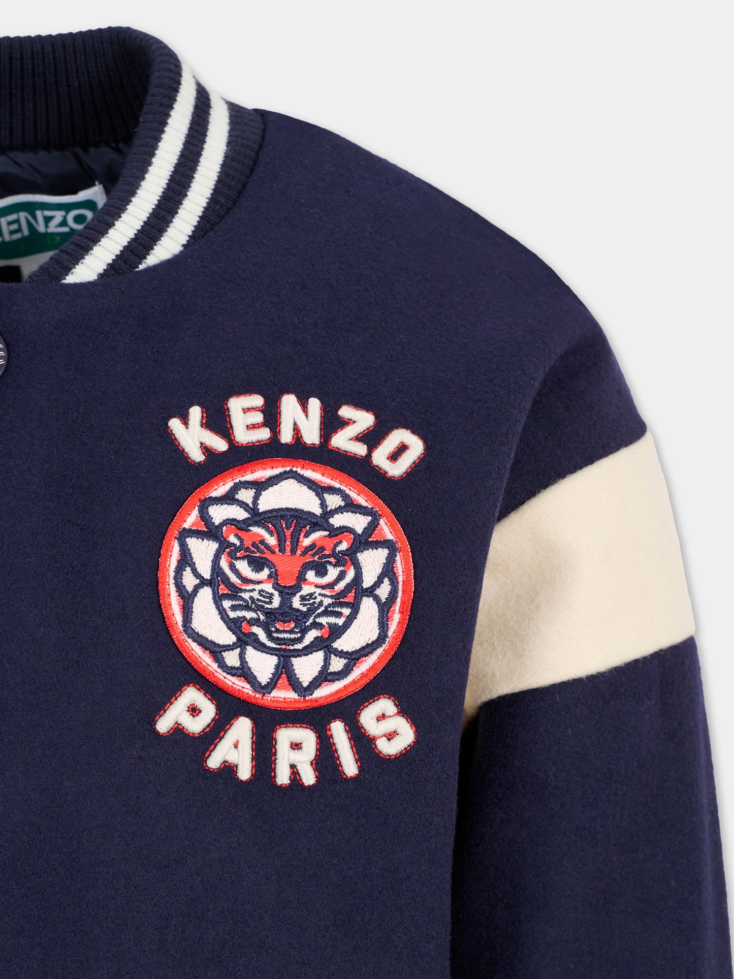 Bomber blu per bambino con tigre,Kenzo Kids,K61081 848