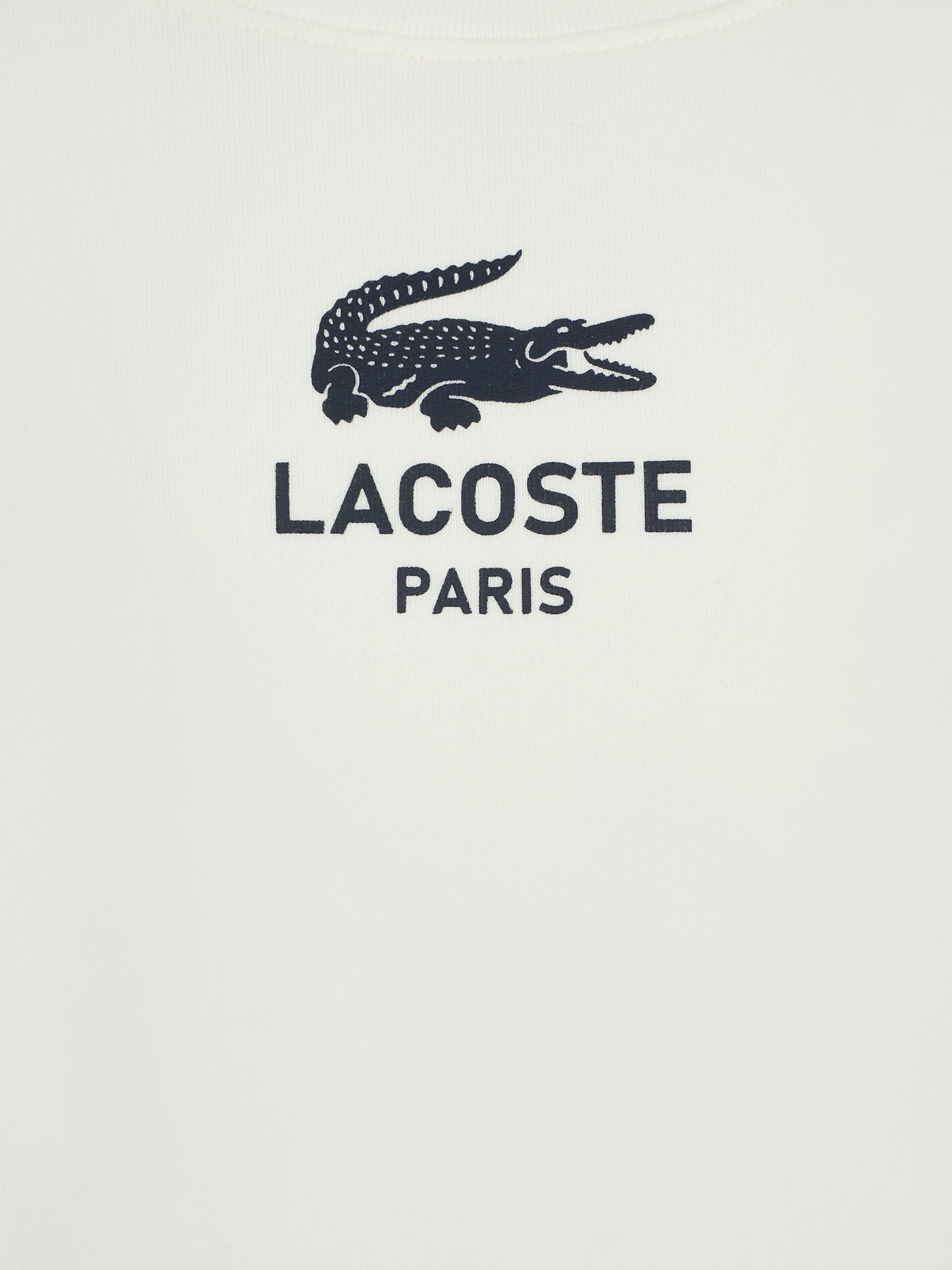 Felpa bianca per bambini con logo e coccodrillo,Lacoste,SJ3005 70V