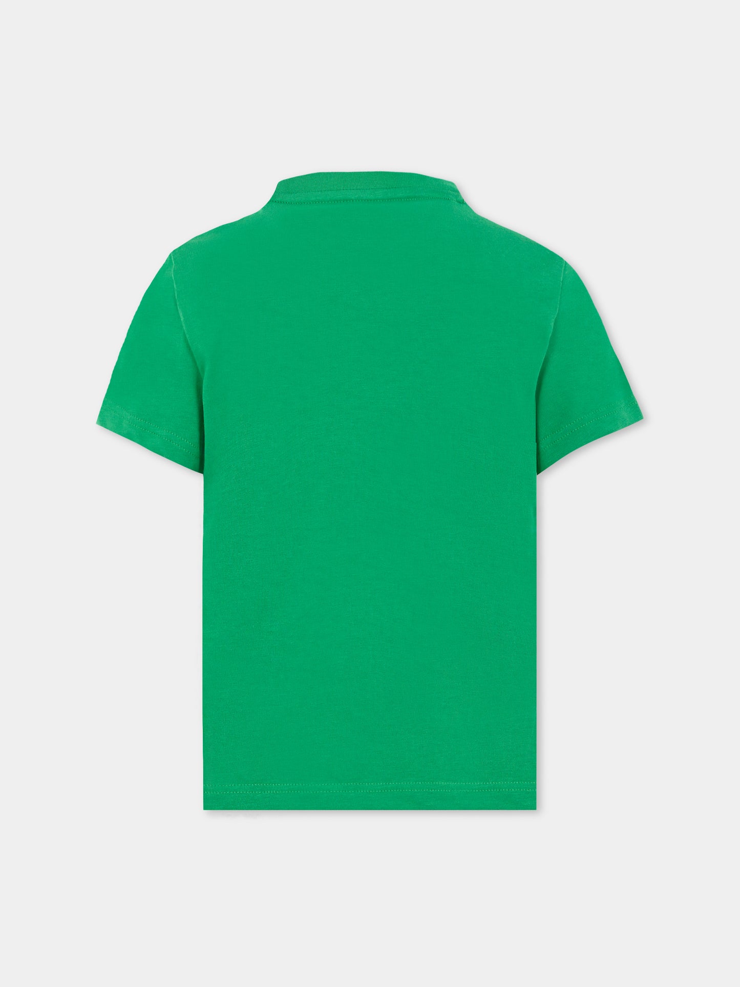 T-shirt verde per bambino con coccodrillo,Lacoste,TJ8482 SIW