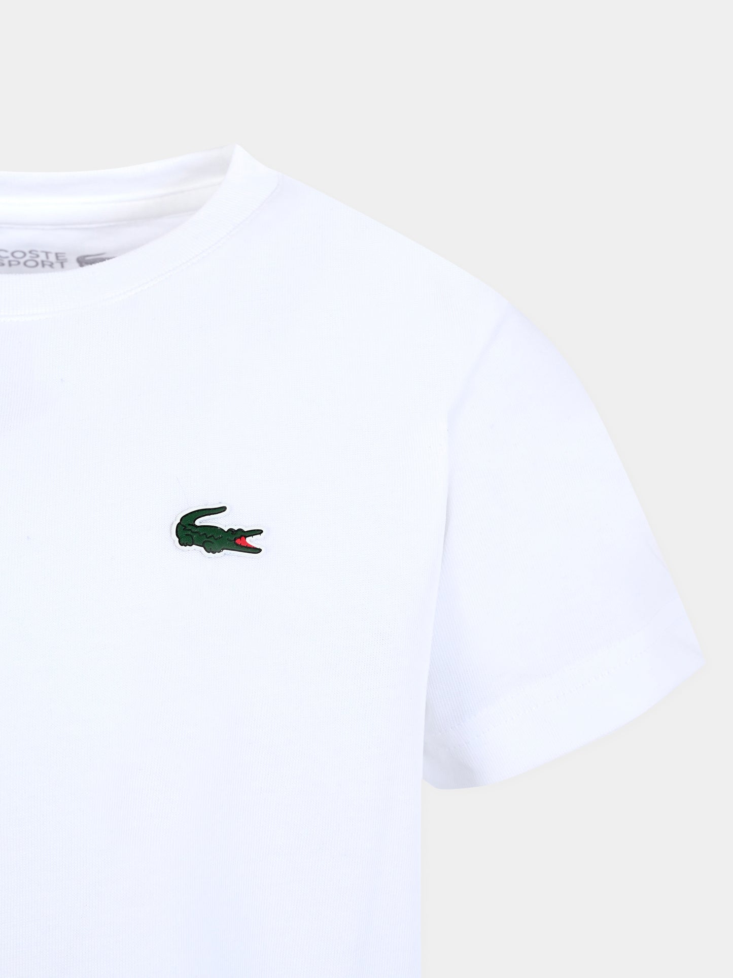 T-shirt bianca per bambini con coccodrillo,Lacoste,TJ8811 001