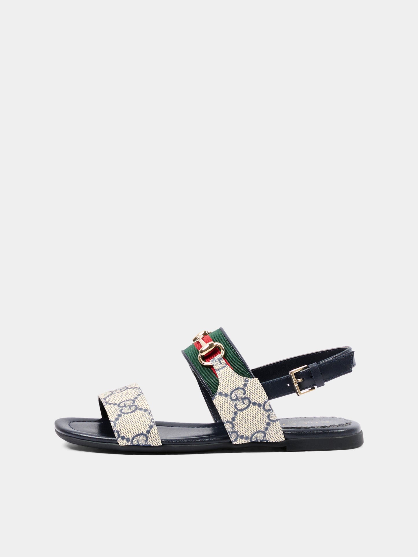 Sandalo blu per bambina con GG Supreme,Gucci Kids,857719 FAFM7 4061