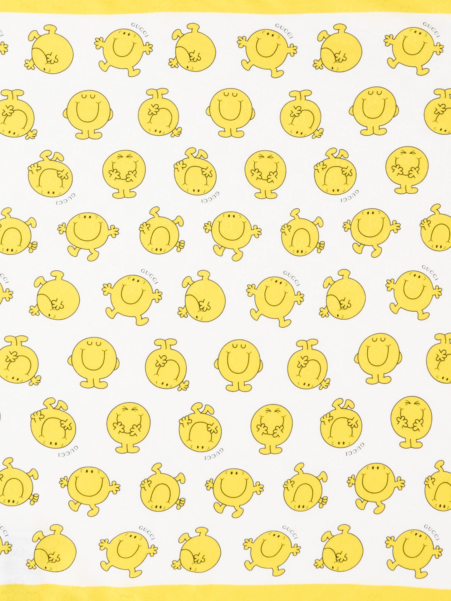 Foulard multicolor per bambina con Mr. Happy,Gucci Kids,859114 4K025 7177