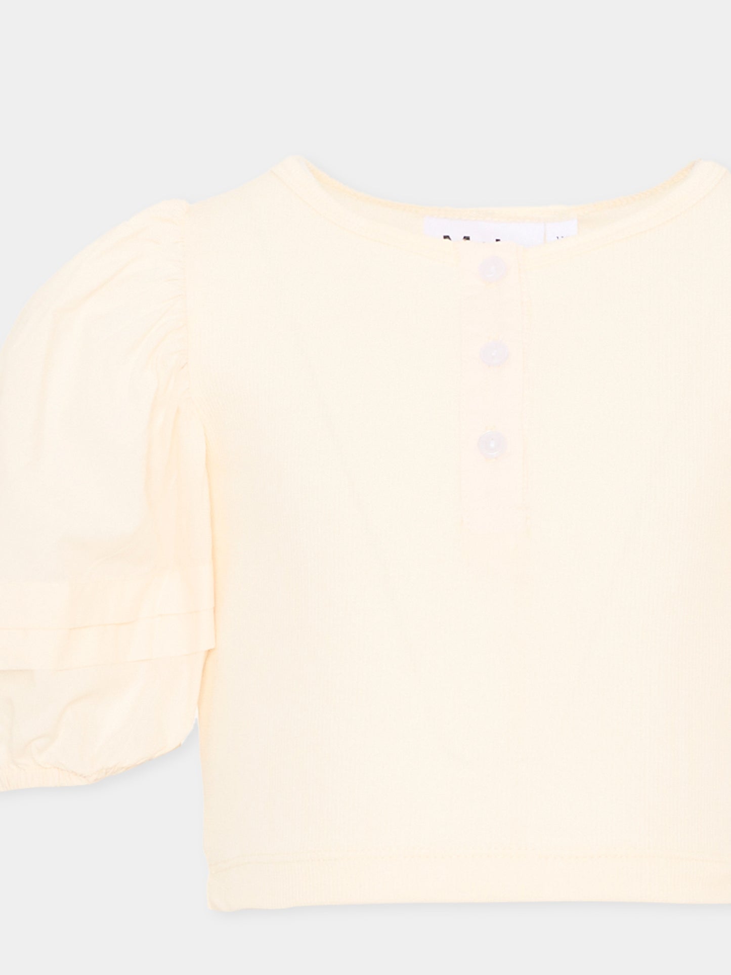T-shirt avorio a maniche corte per bambina,Molo,2S26A220 2444
