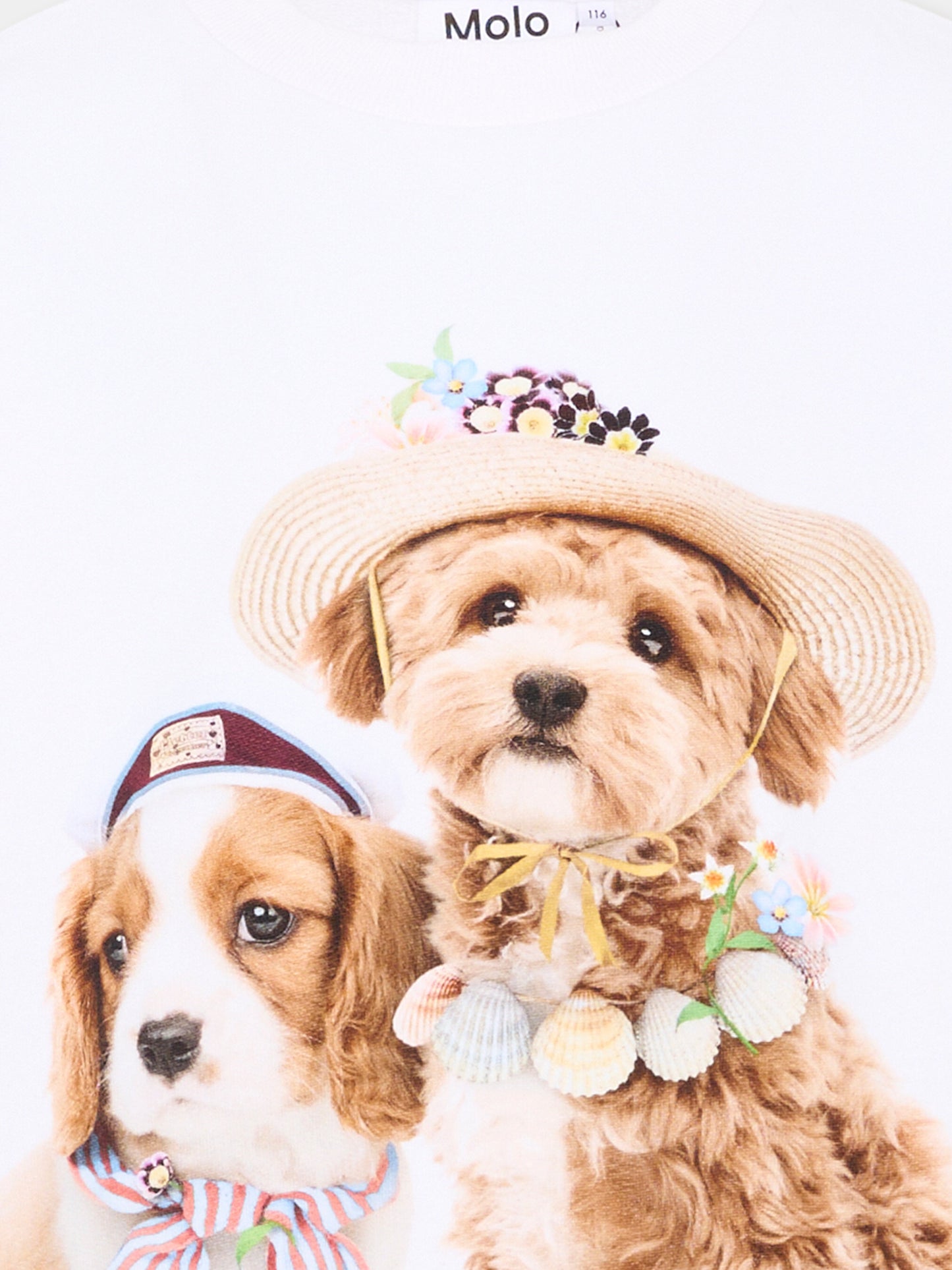 Felpa bianca Maxi per bambina con stampa animali,Molo,2S26J204 5698