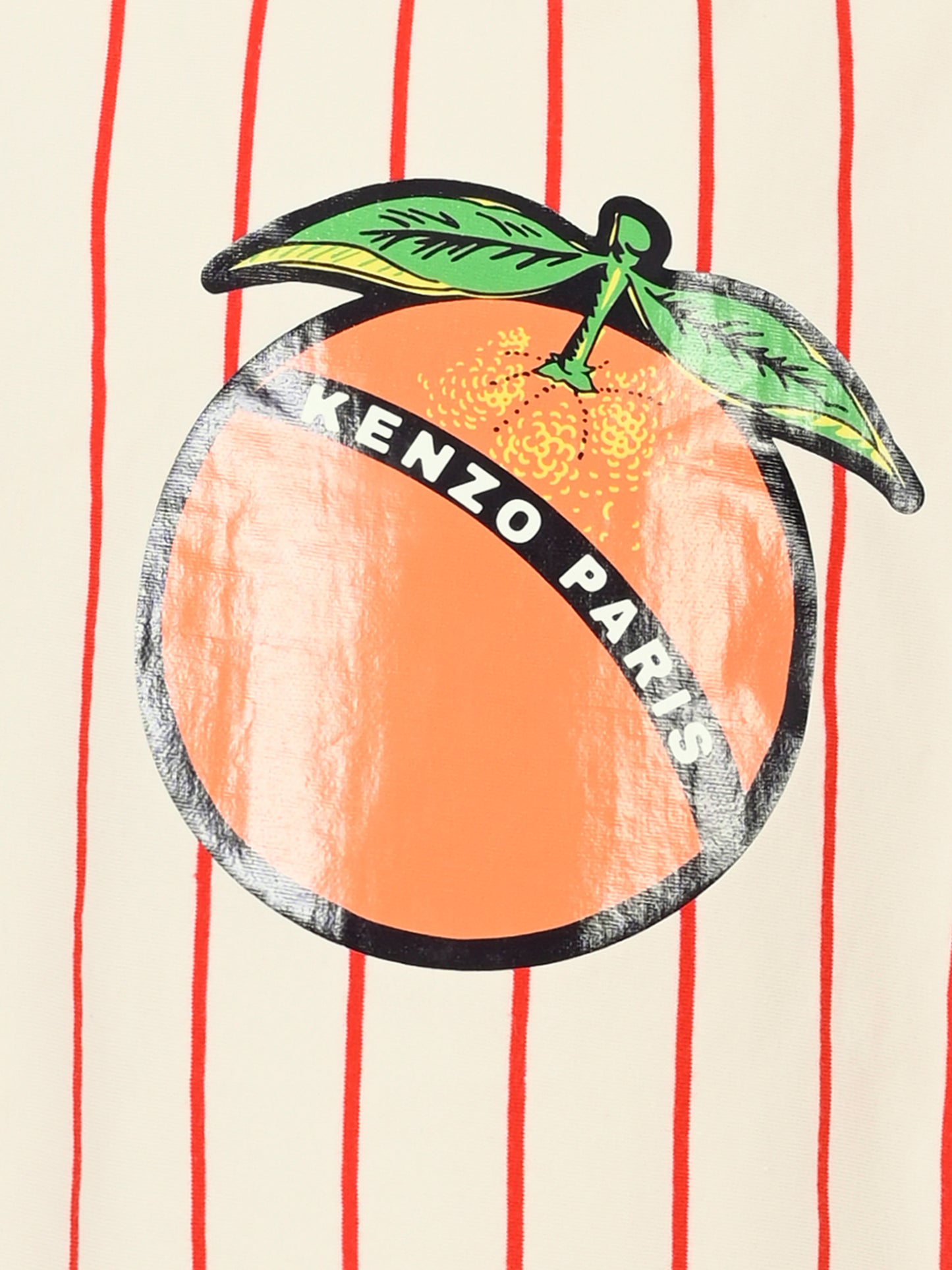 T-shirt multicolor per bambina con arancia,Kenzo Kids,K61066 21G