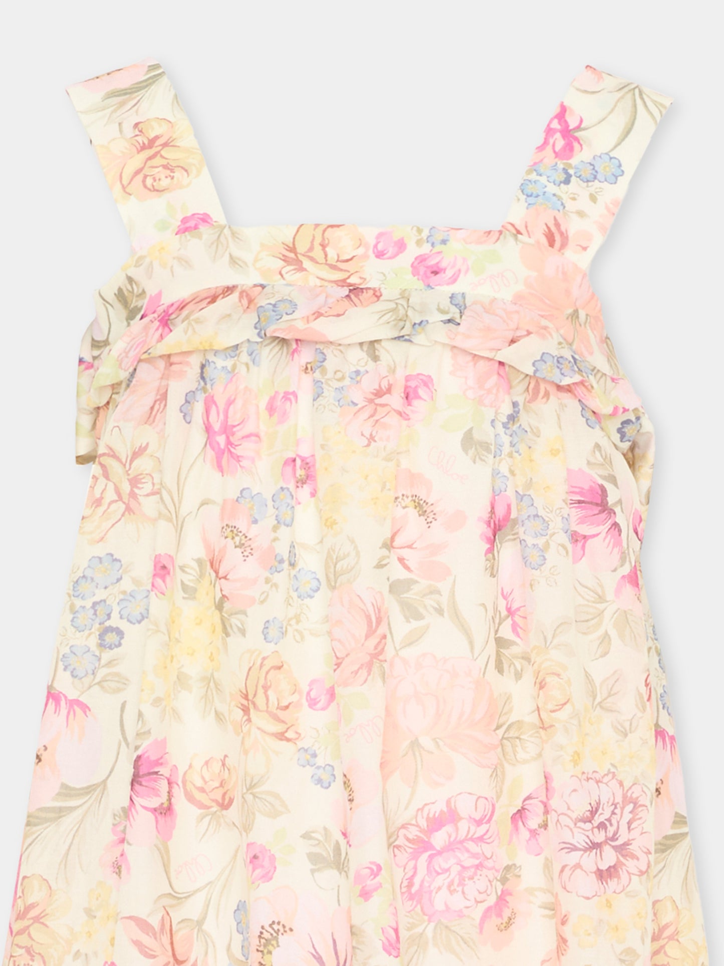 Vestito multicolor per bambina floreale,Chloé Kids,C21229 Z41