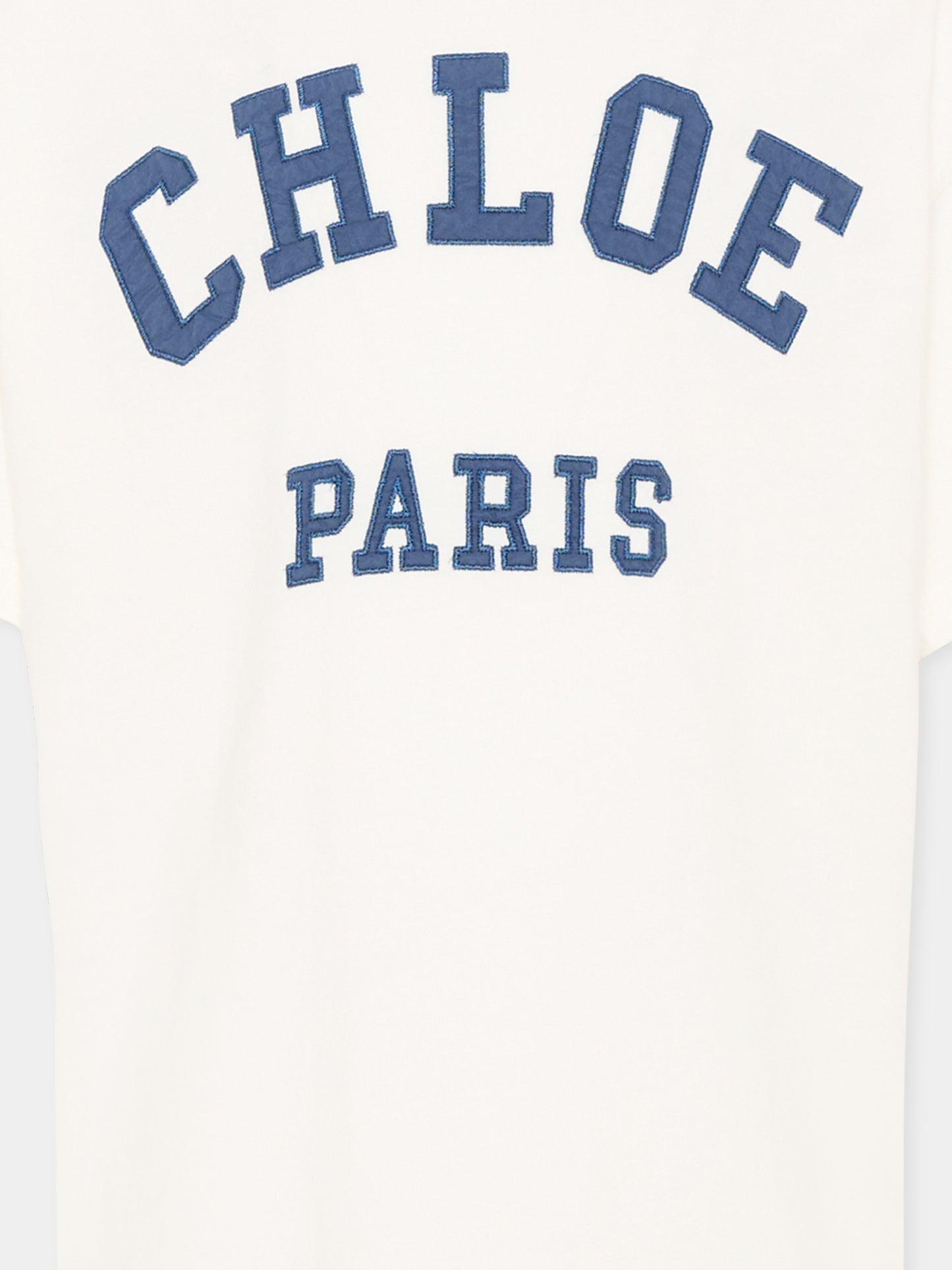 Vestito bianco per bambina con logo,Chloé Kids,C21239 117