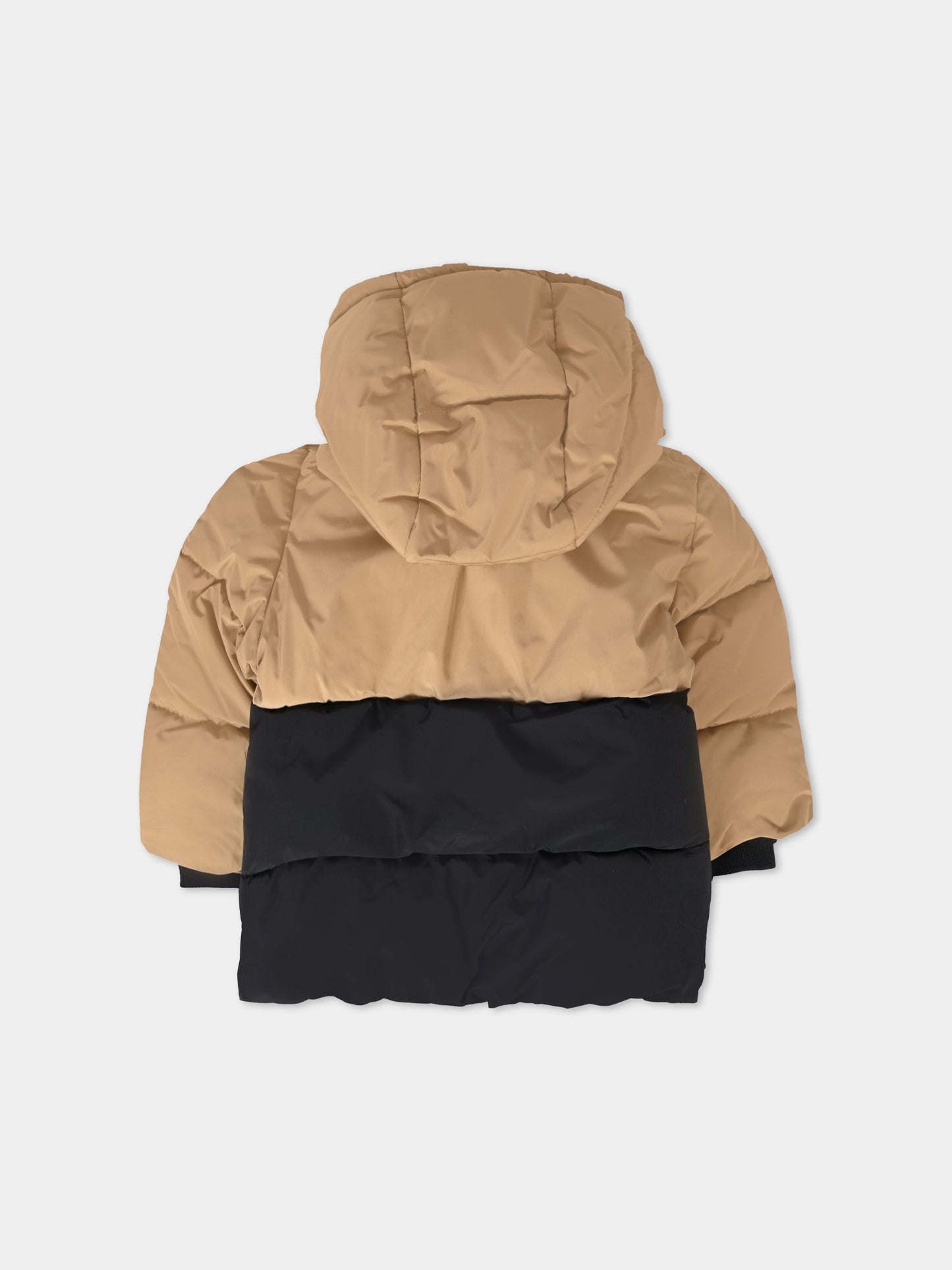 Piumino beige per neonato con logo,Boss,J51256 269