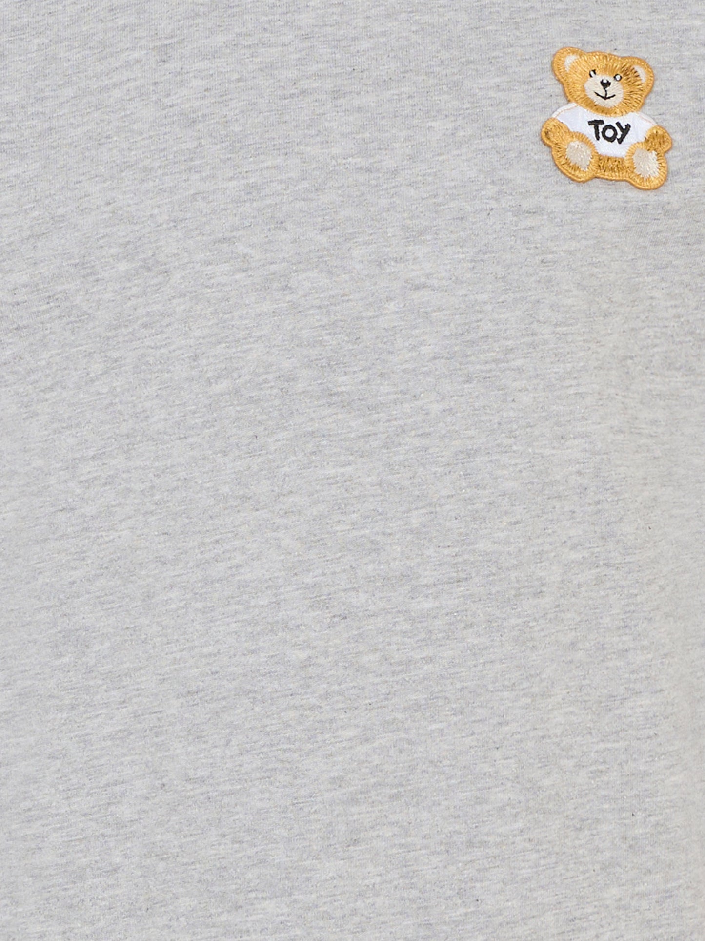 T-shirt grigia per bambini con patch Teddy Bear,Moschino Kids,H5M04K LAA02 60926