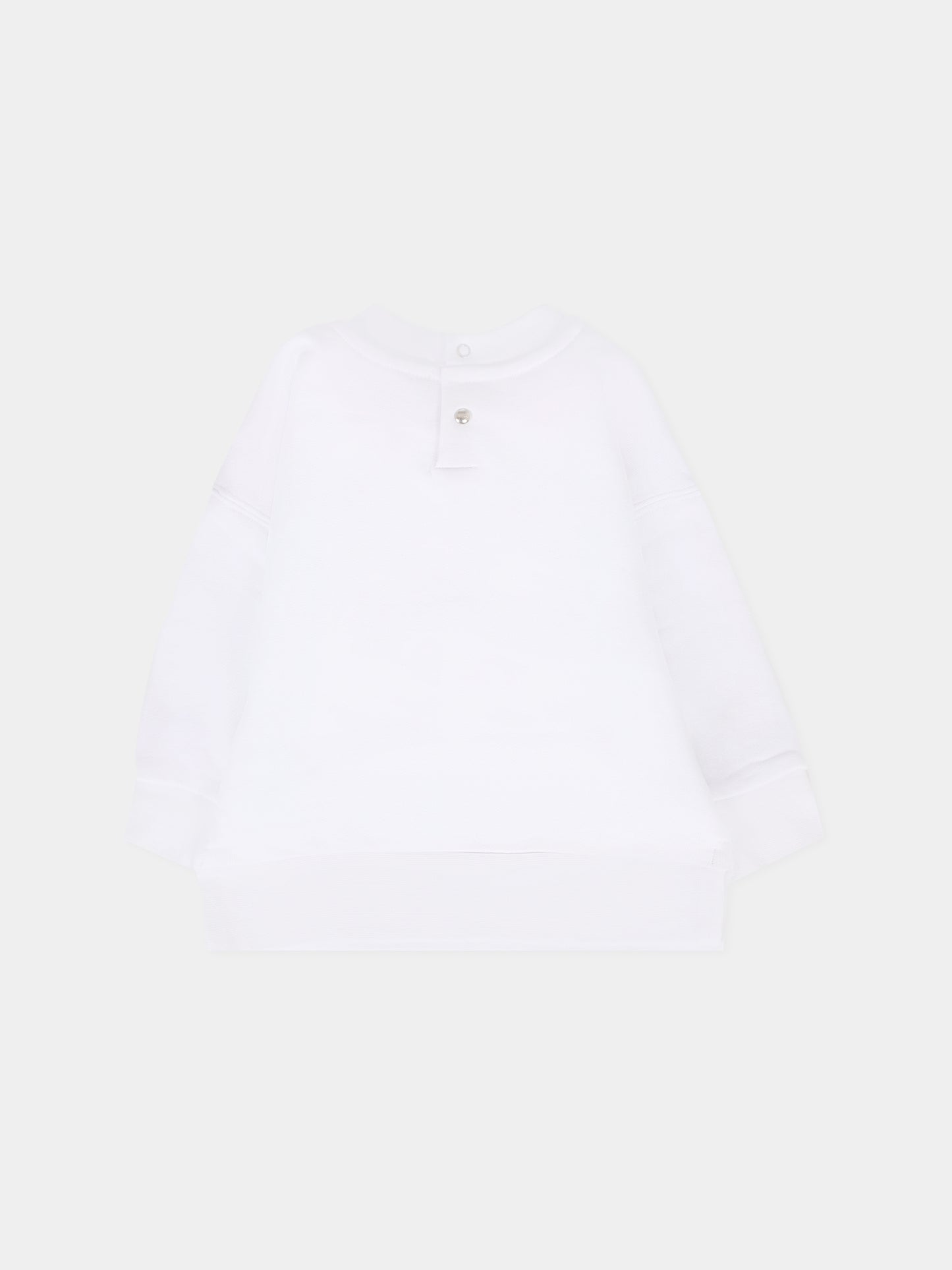 Felpa bianca per neonata con logo,Diesel,K00634 KYAX3 K100