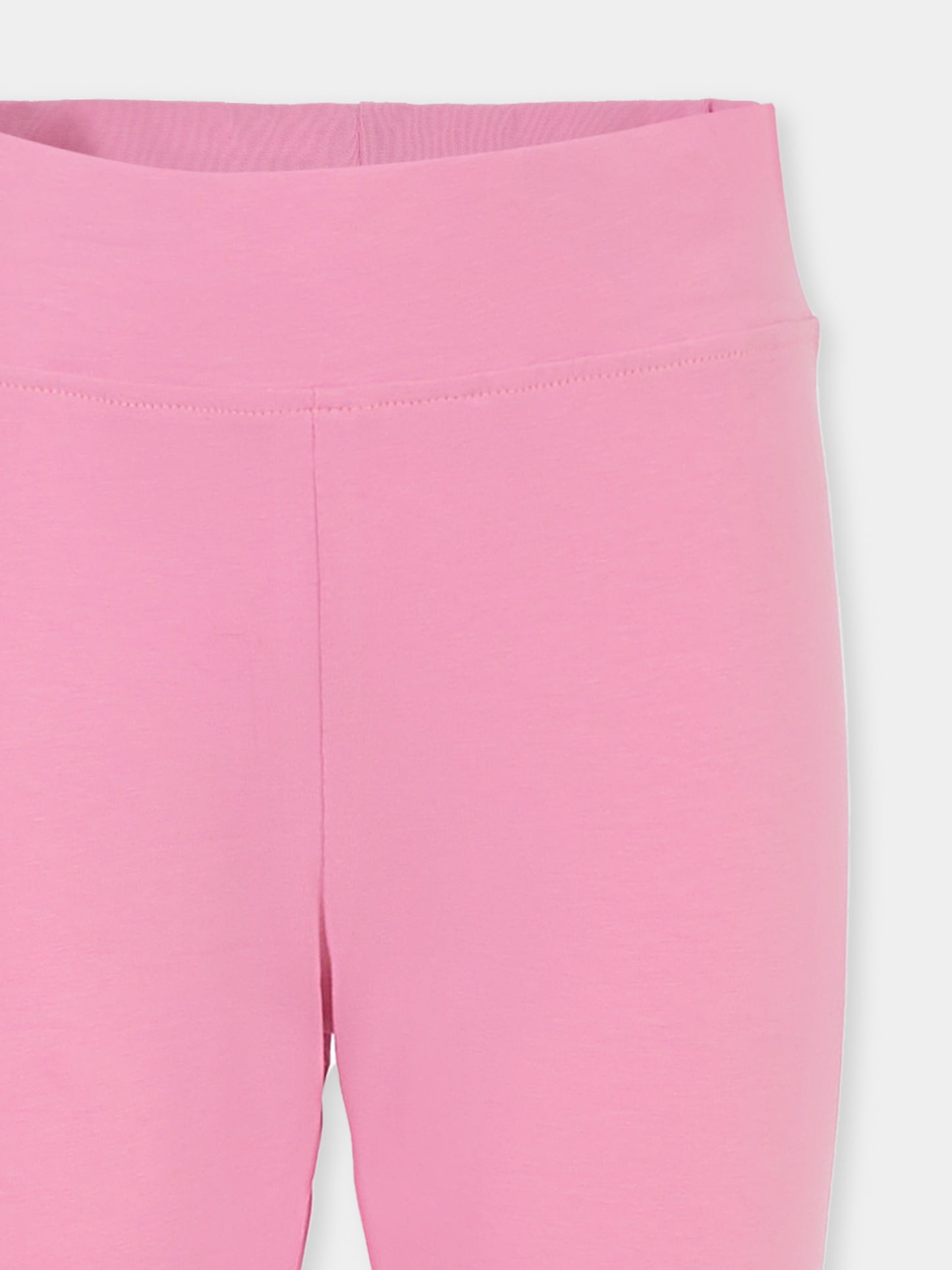 Leggings rosa per bambina con logo,Msgm Kids,S5MSJGLG079 MS003