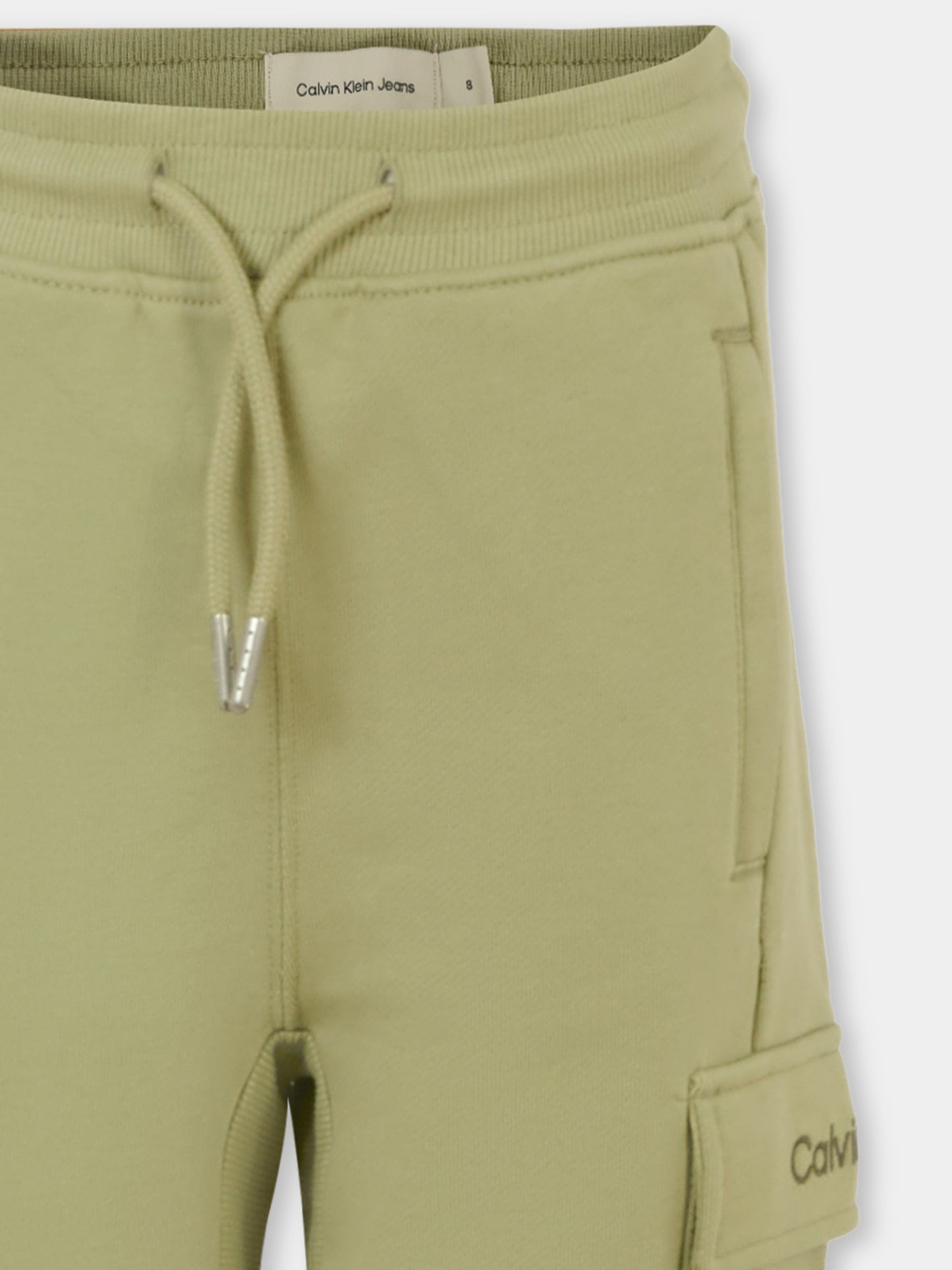 Pantaloni verdi per bambini con logo,Calvin Klein Kids,IB0IB02409 M0P