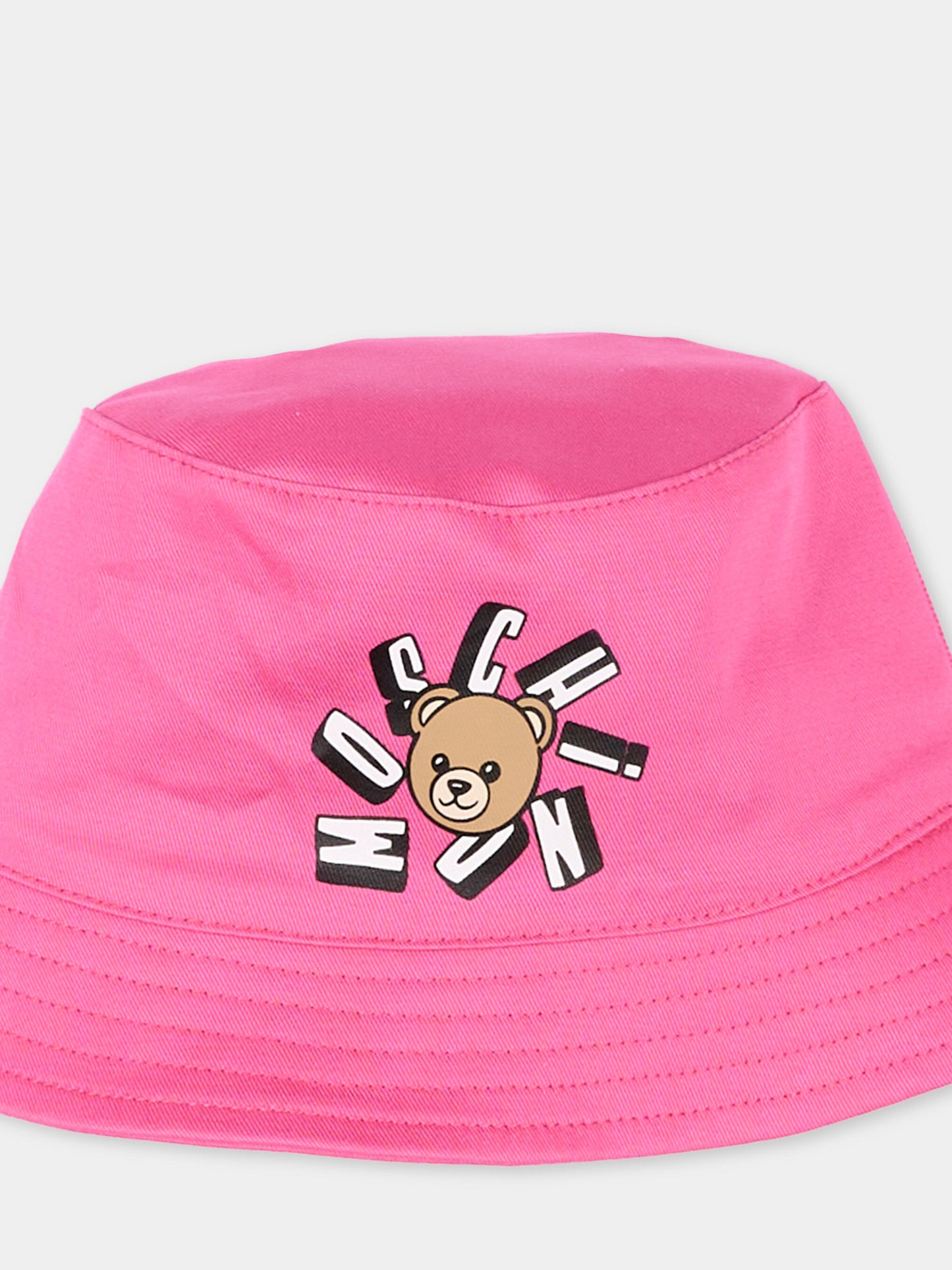 Cloche fucsia per neonata con logo,Moschino Kids,MNX057 LPA01 50533