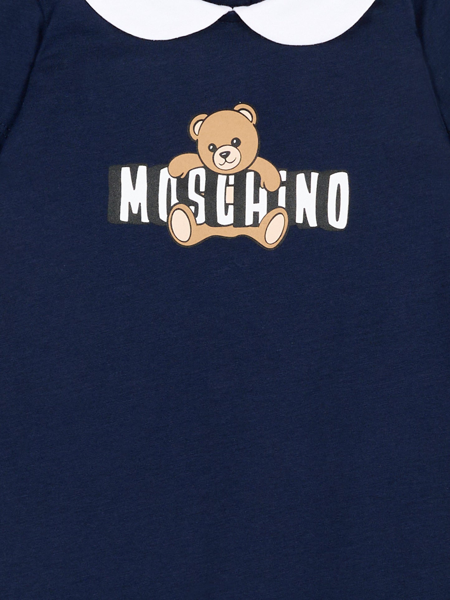 Tutina blu Moschino per neonati con teddy,Moschino Kids,MNY03Y LAA03 40016