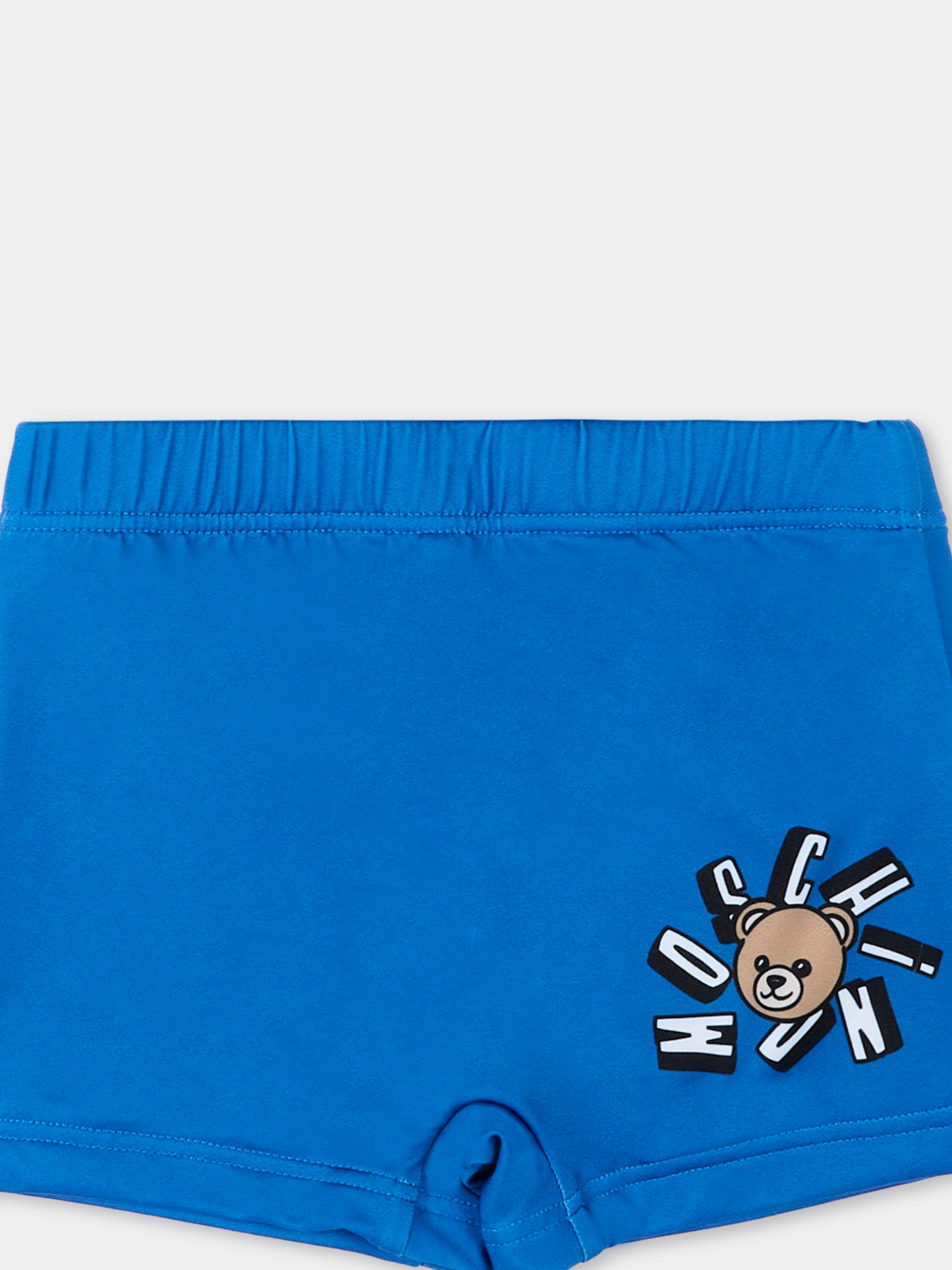 Boxer mare azzurro per neonato con teddy bear,Moschino Kids,MXL006 LKA11 40630