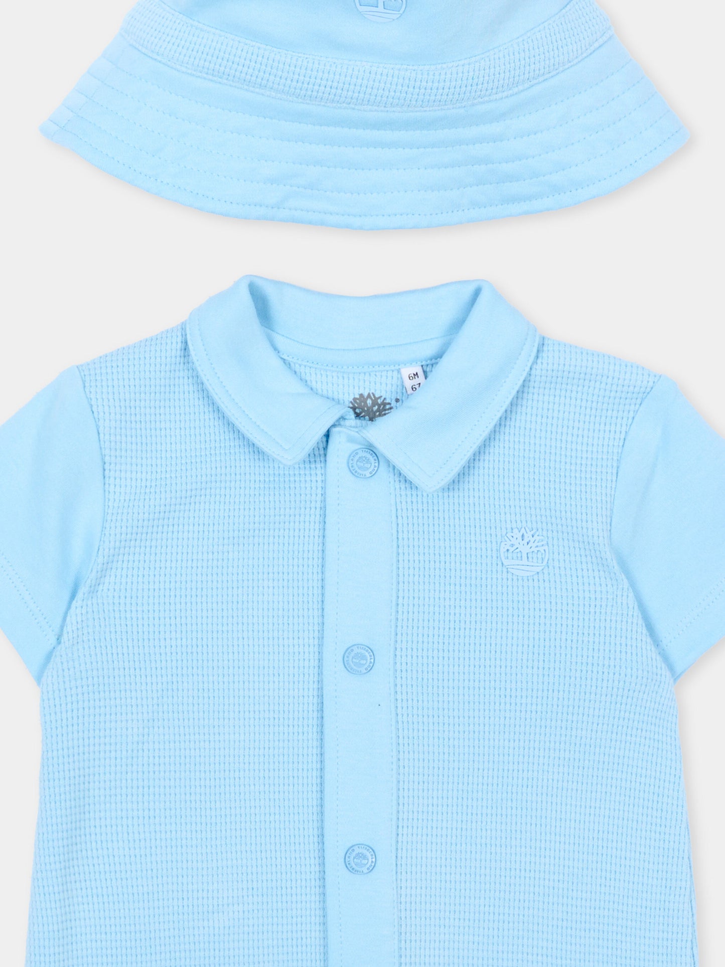 Pagliaccetto azzurro per neonato con logo,Timberland,T60893 79H