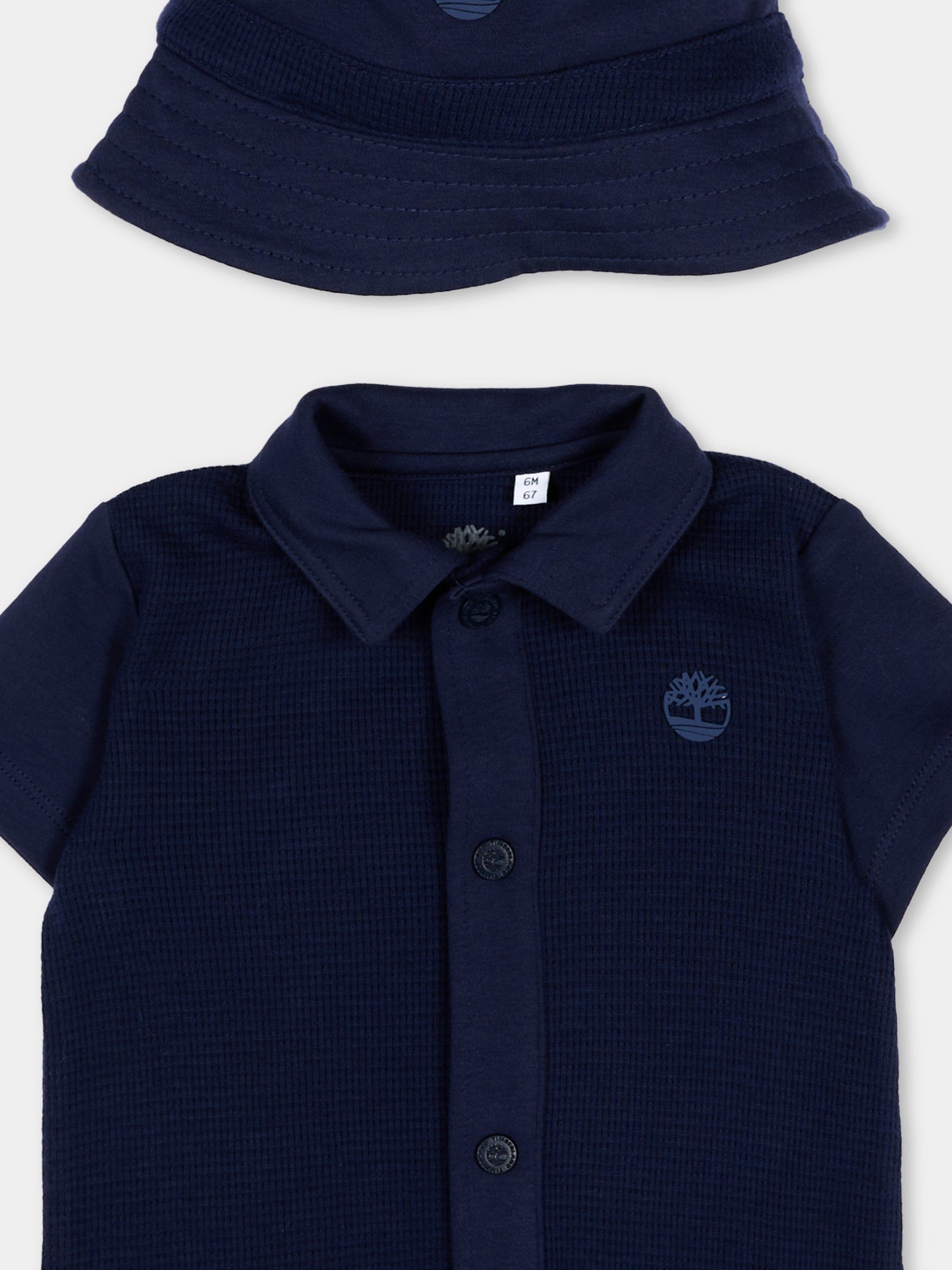 Pagliaccetto blu per neonato con logo,Timberland,T60893 85T