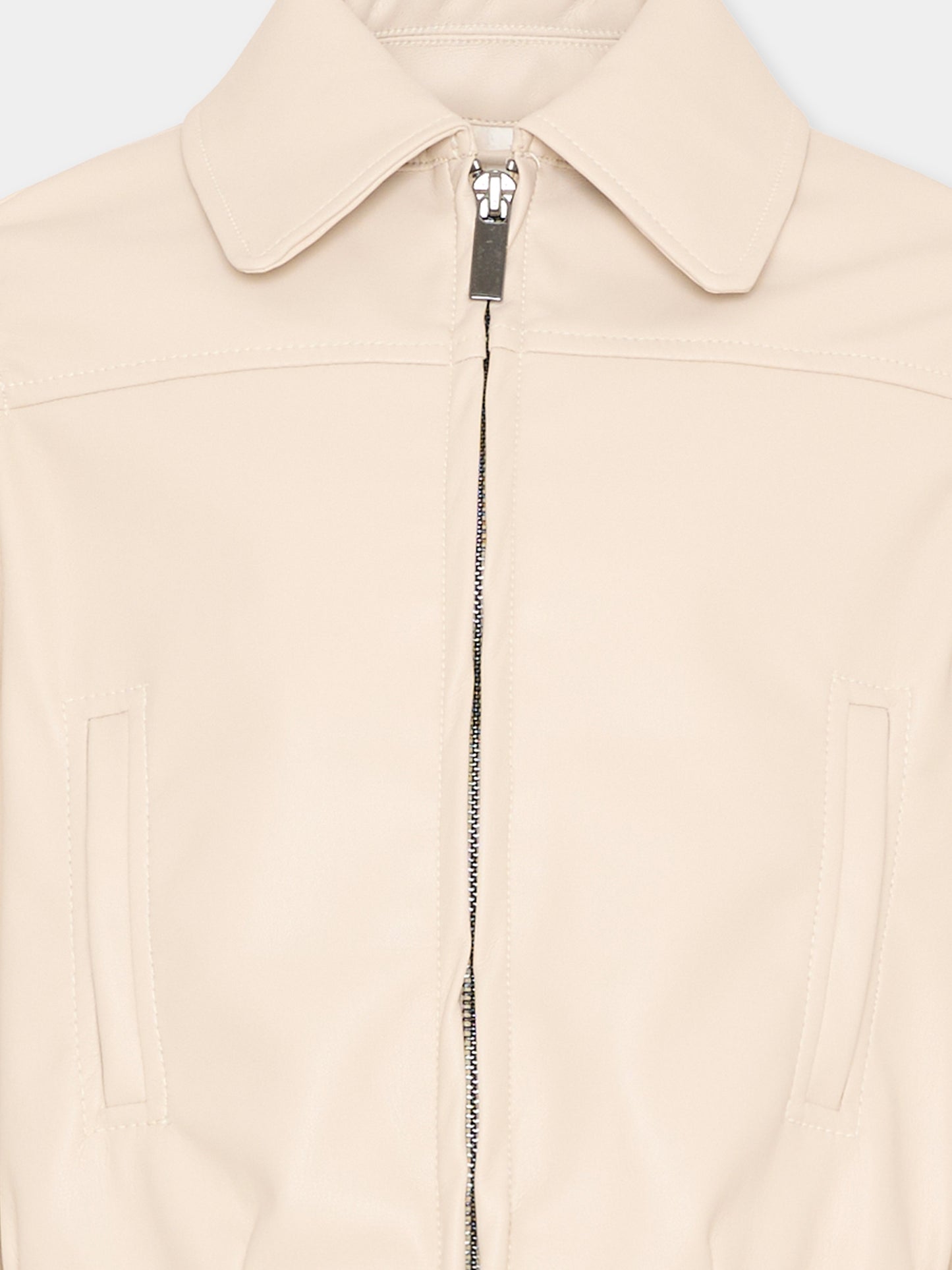 Giubbotto beige per bambina con logo,Philosophy,I1G101 - 7405 - 0002